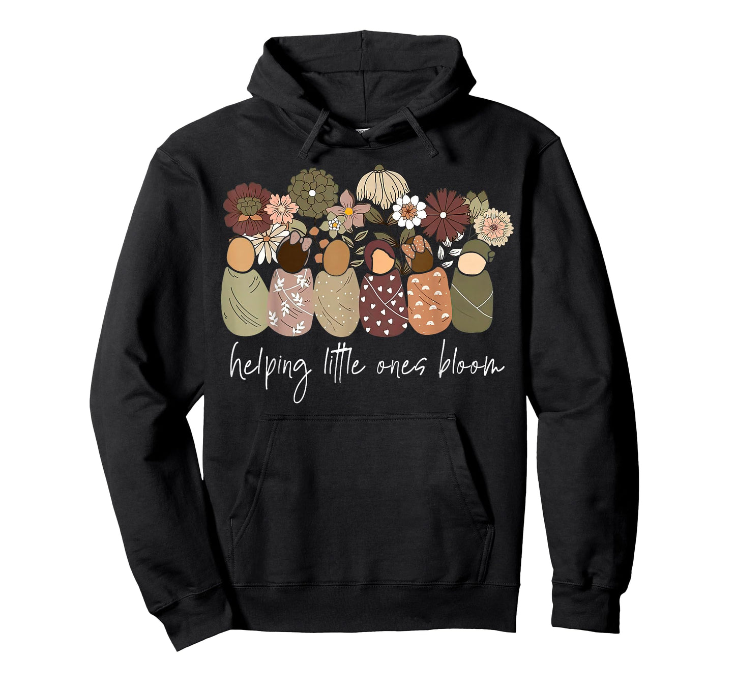 Wildflower Helping Little Ones Bloom Nurse RN Babies Swaddle T-Shirt