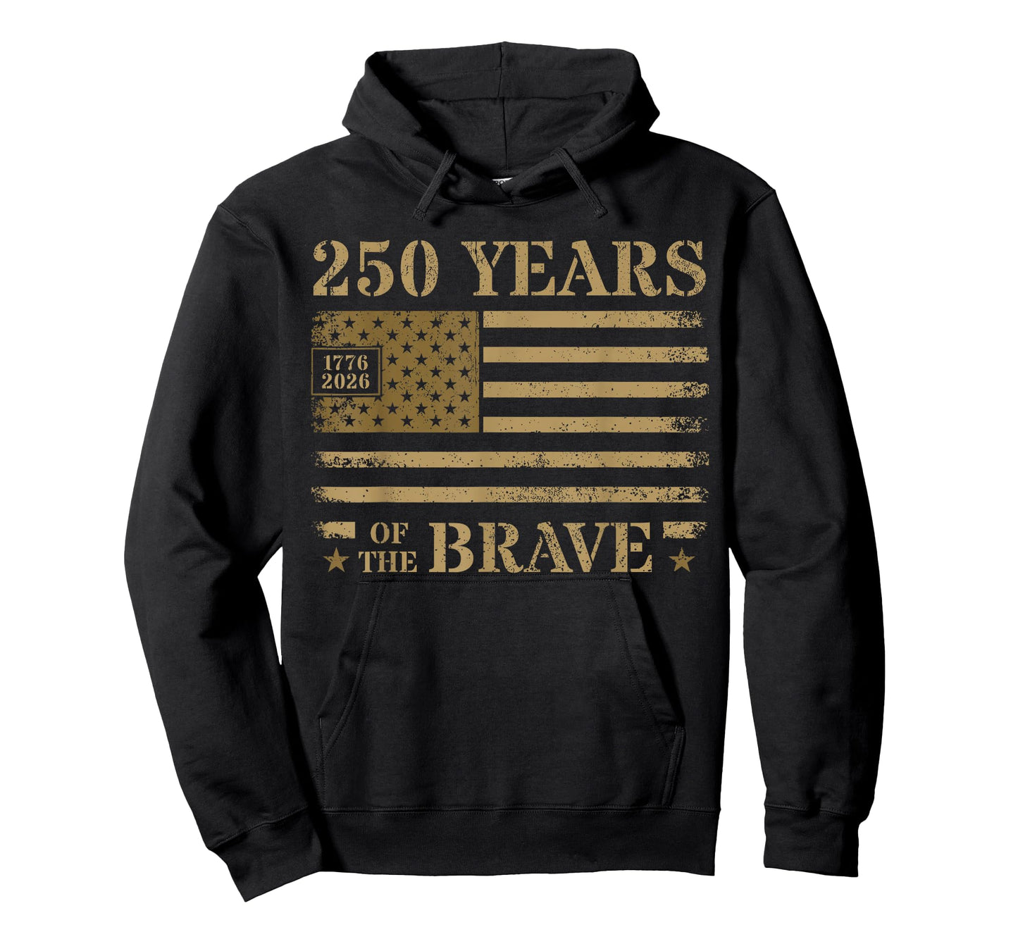 250 Quarter Millennium of The Brave Rugged Flag for Men T-Shirt