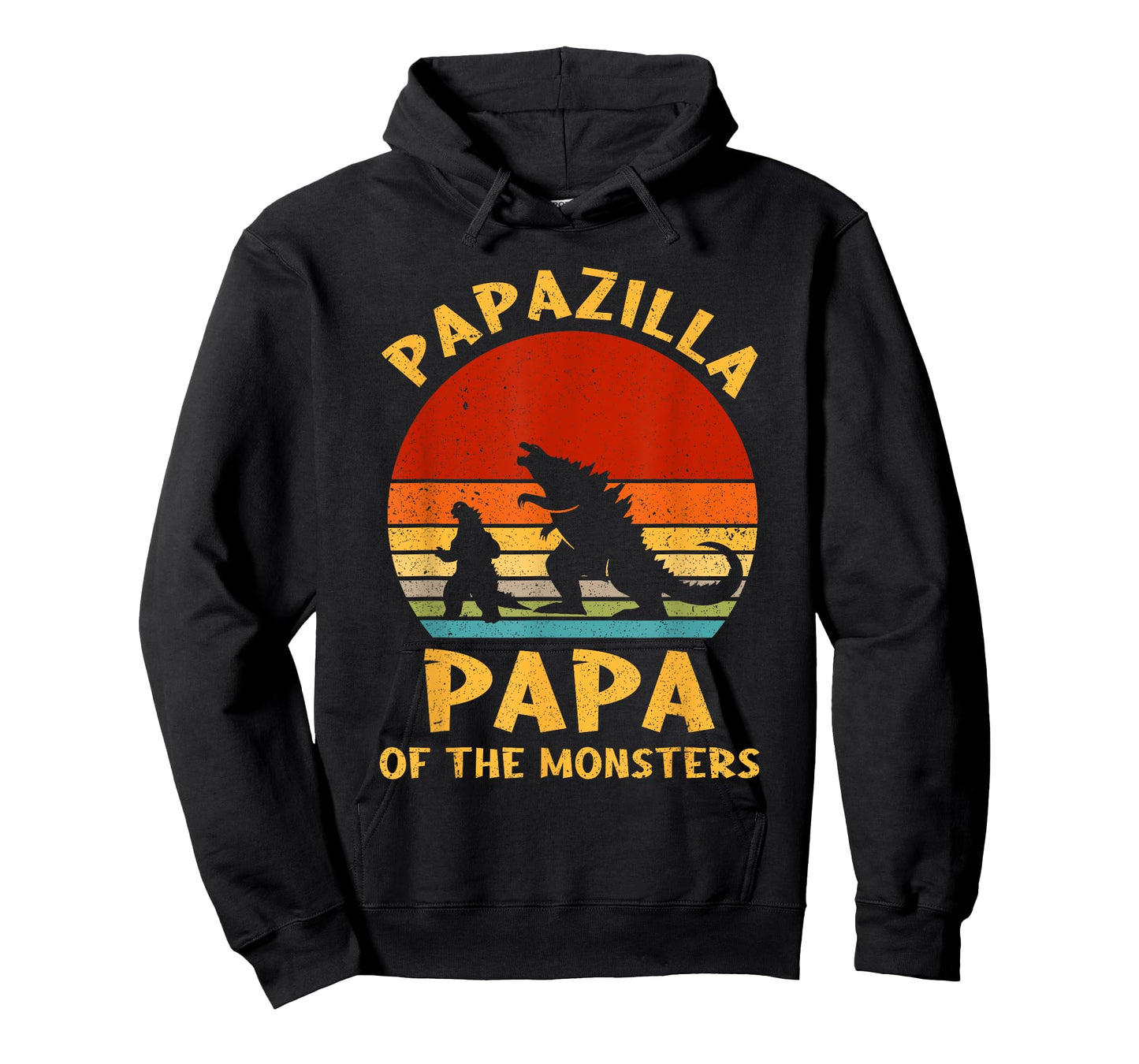 Funny Dad Papazilla Papa Of Monsters Halloween Fathers Day T-Shirt