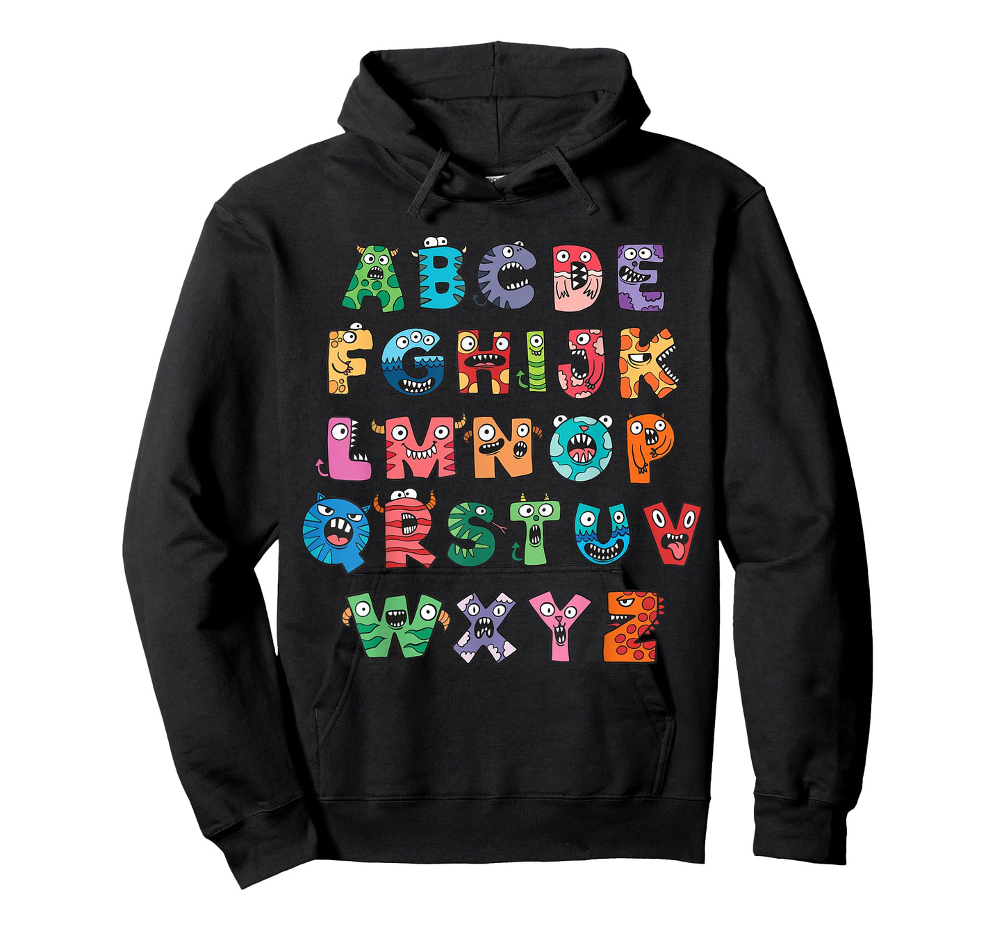 ABC Cute Monster Alphabet Halloween Teacher Costume Kids T-Shirt