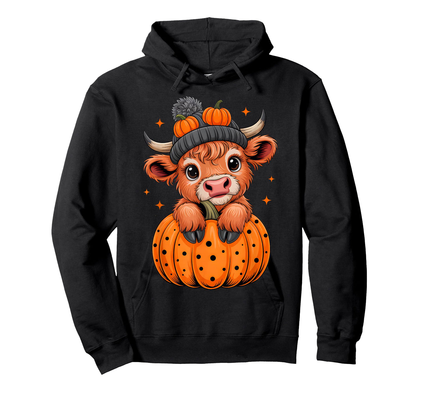 Highland Cow Pumpkin Autumn Halloween Costume Men Women Kids T-Shirt