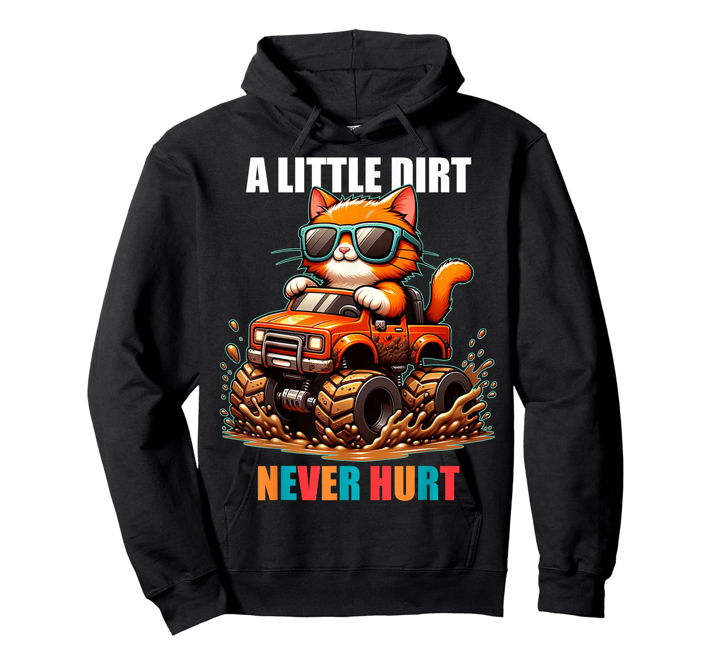 A Little Dirt Never Hurt Kids Monster Truck Toddler Girl Boy T-Shirt