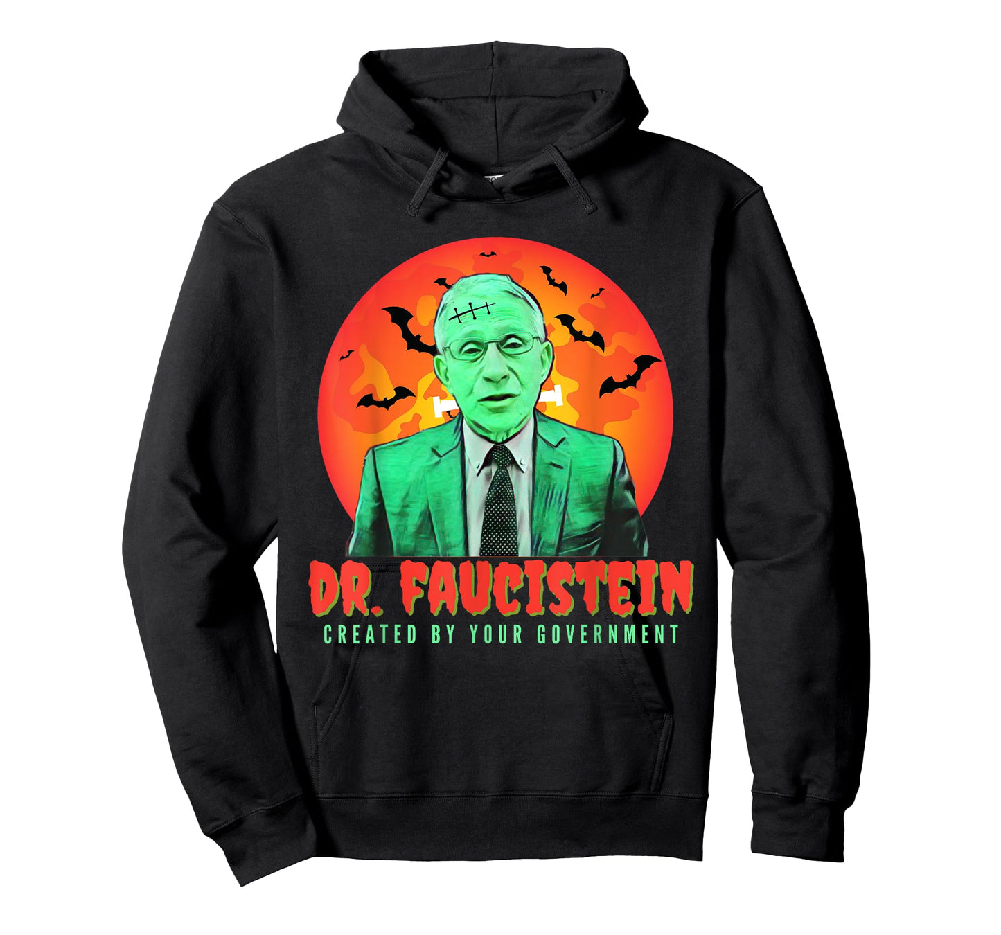 Halloween Dr. Faucistein Fire Fauci Big Government Funny T-Shirt