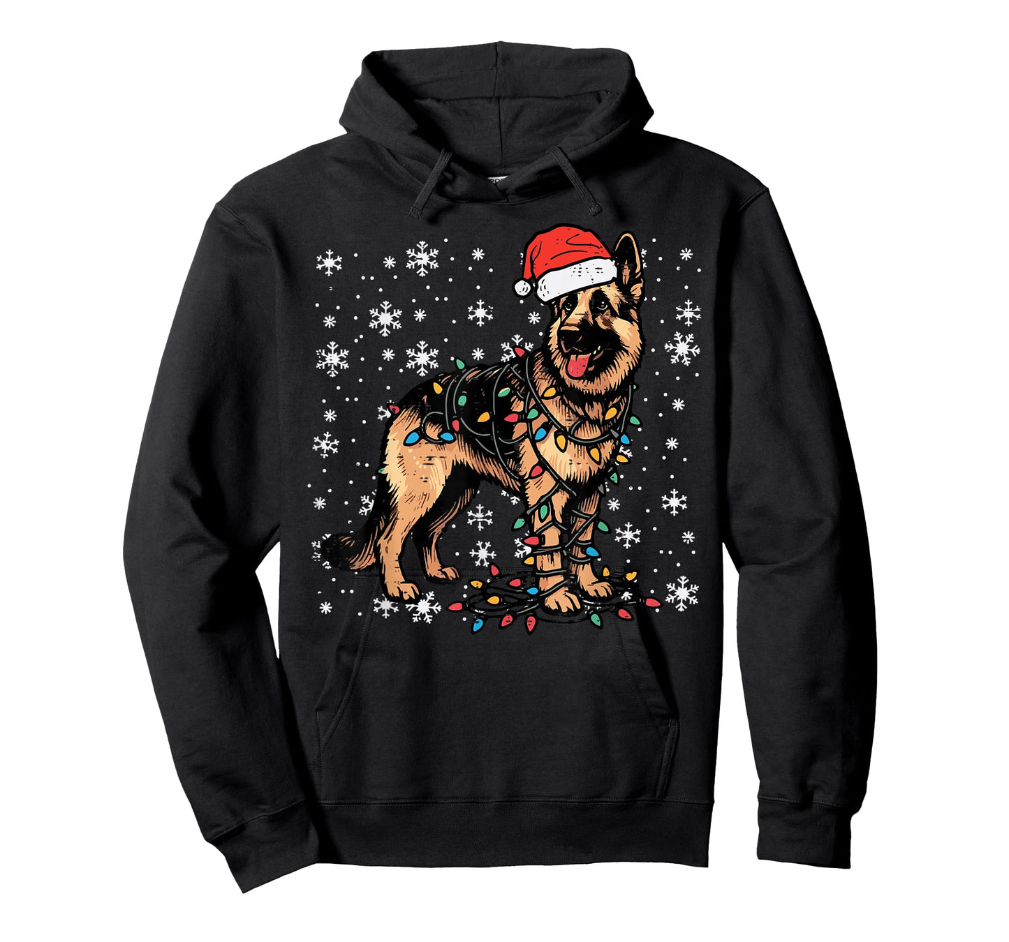 Christmas German Shepherd Xmas Police K9 Dog Men Women Kids T-Shirt