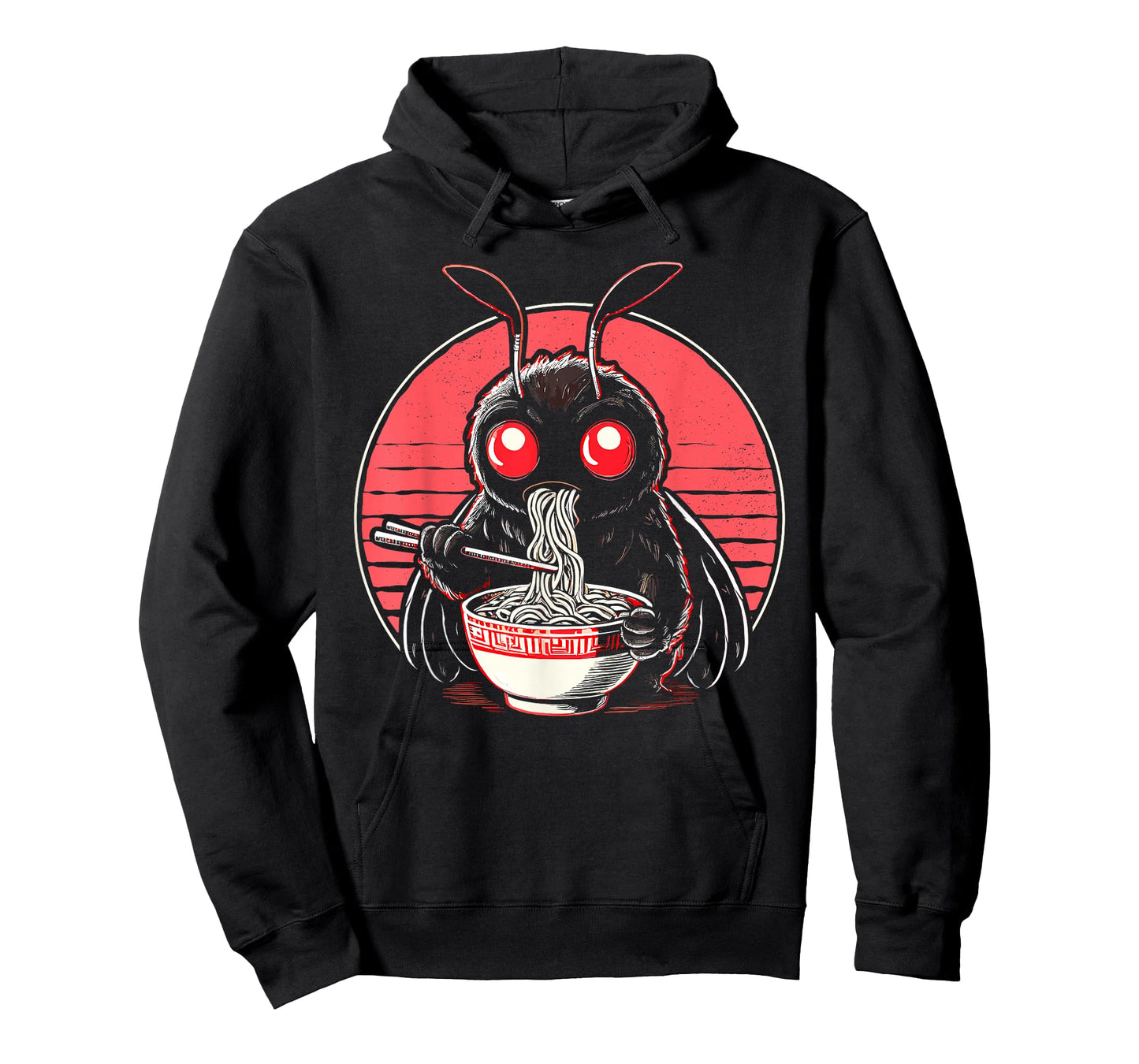 Retro Mothman Ramen Kawaii Japanese Noodles T-Shirt