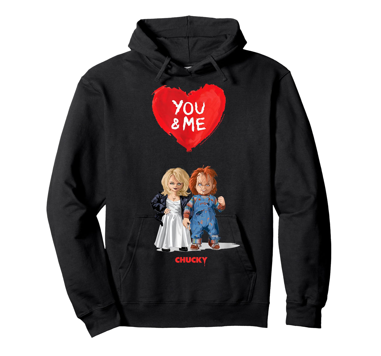 Chucky & Tiffany Blood Red Balloon T-Shirt