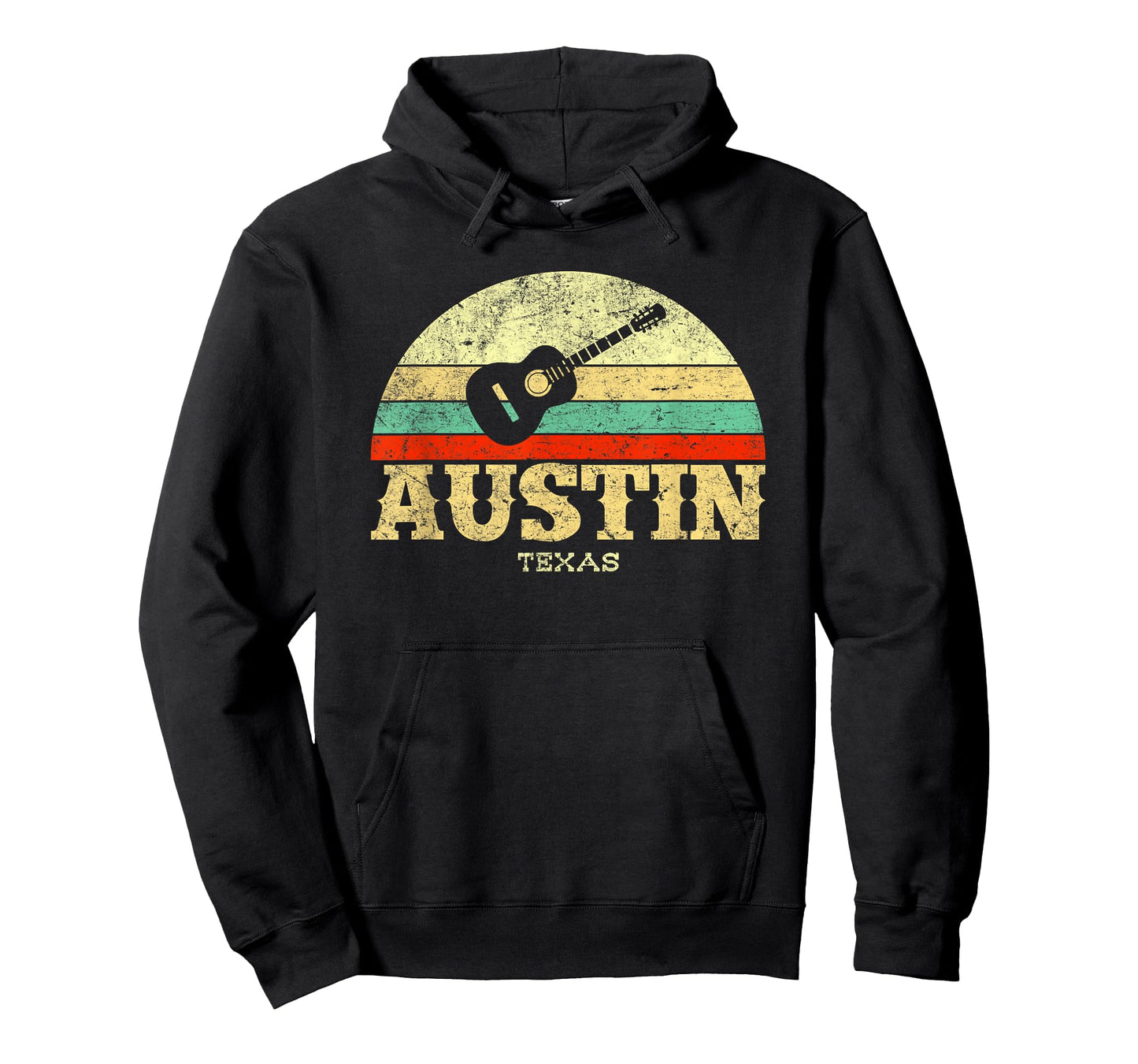 Retro Austin Texas Guitar Shirt Vintage Lone Star State Tee T-Shirt