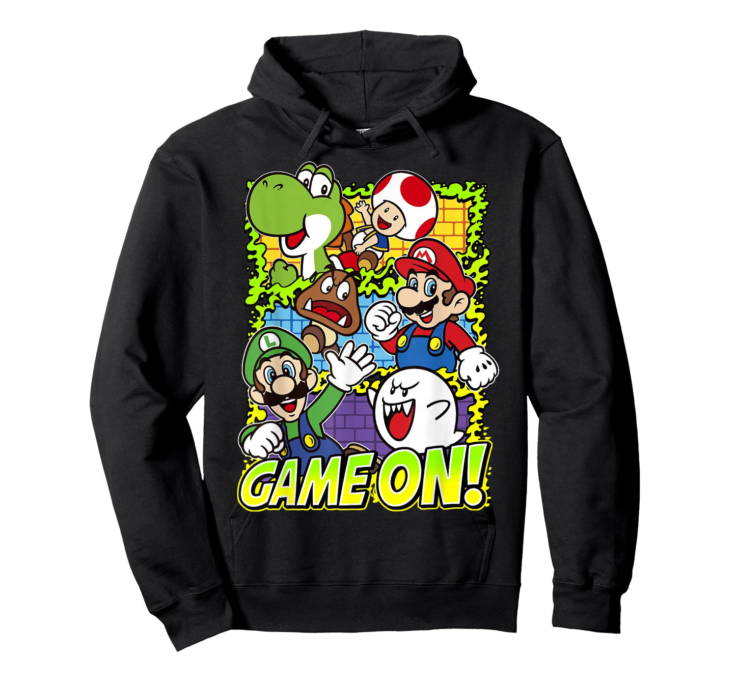 Super Mario Group Shot Game On T-Shirt