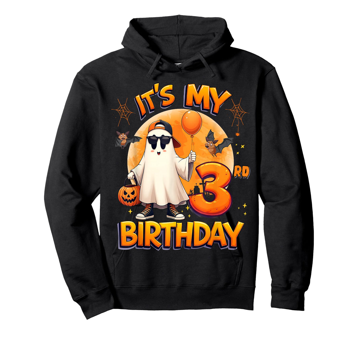 Kids It's My 3rd Birthday Boy Ghost Halloween 3 Years Old T-Shirt