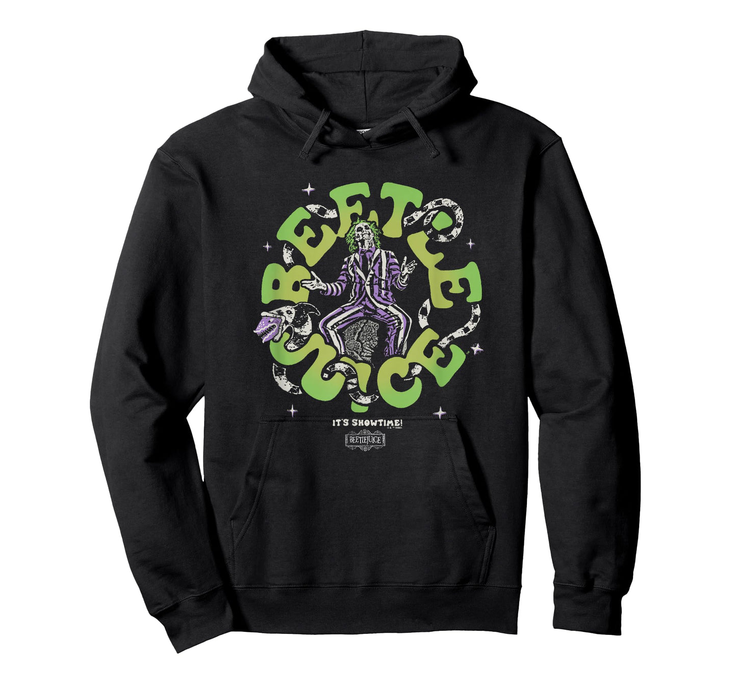 Beetlejuice Vintage Bohemian Distressed Spooky Title Logo T-Shirt