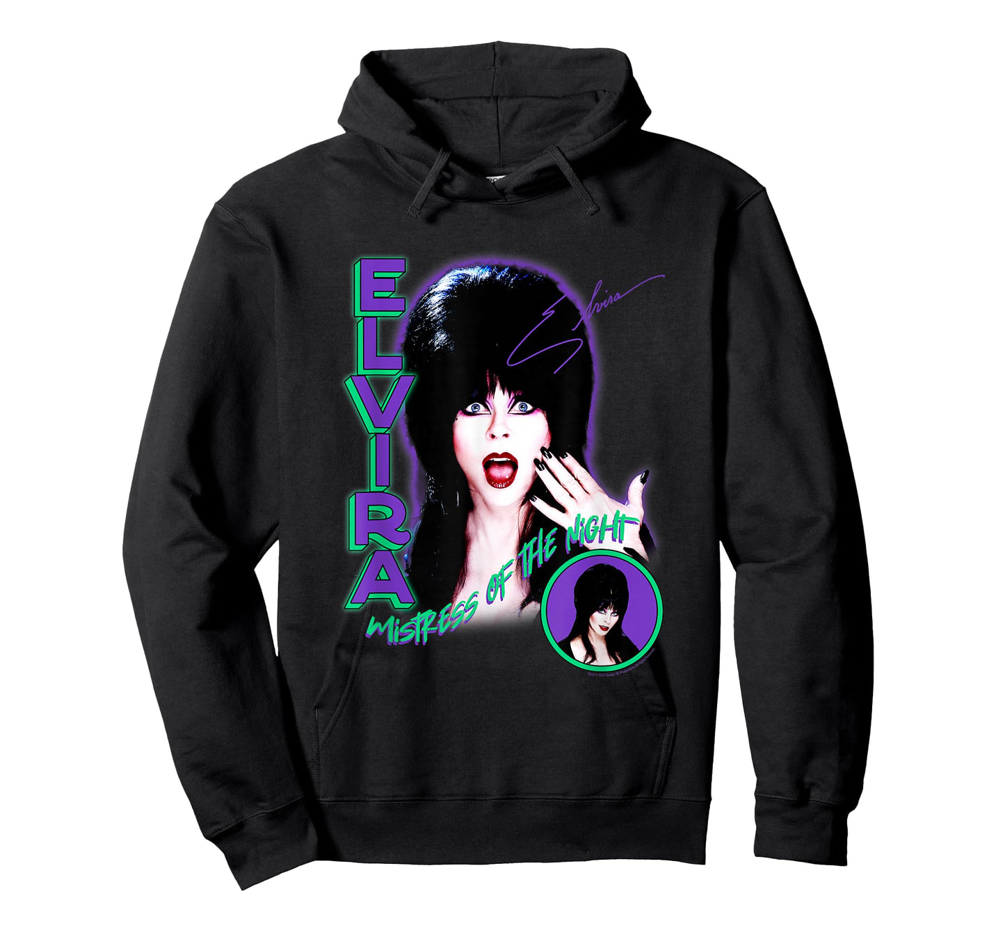 Elvira, Mistress of The Dark Purple and Green Horror T-Shirt