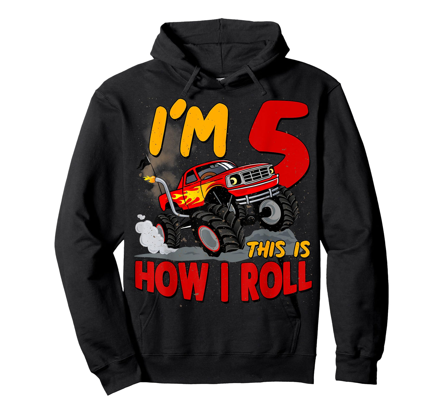 5th Birtdhay T Shirt Monster Truck 5 Years Old Boy Gift T-Shirt