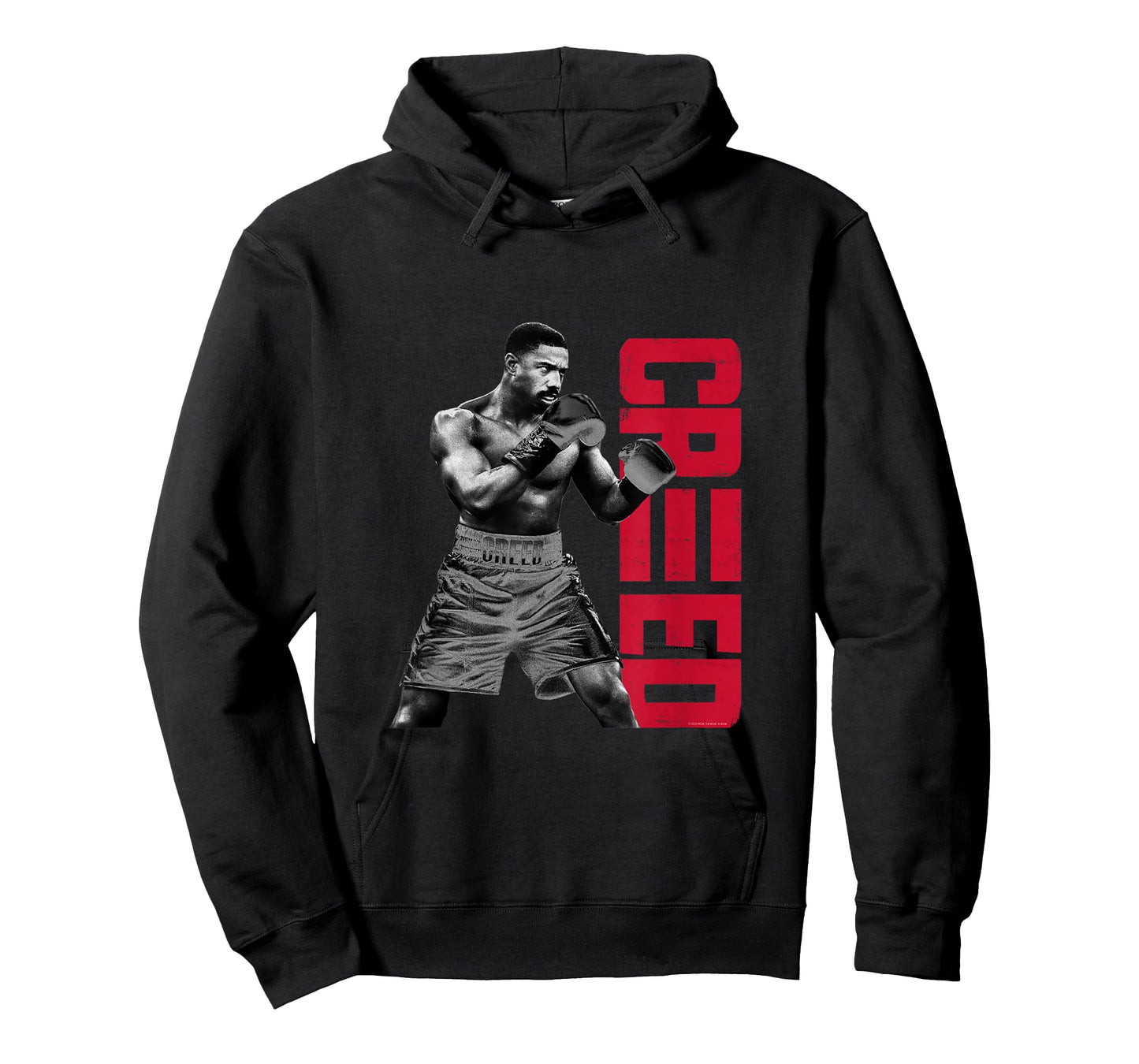 Adonis Creed Pose with Vertical Logo red T-Shirt Small