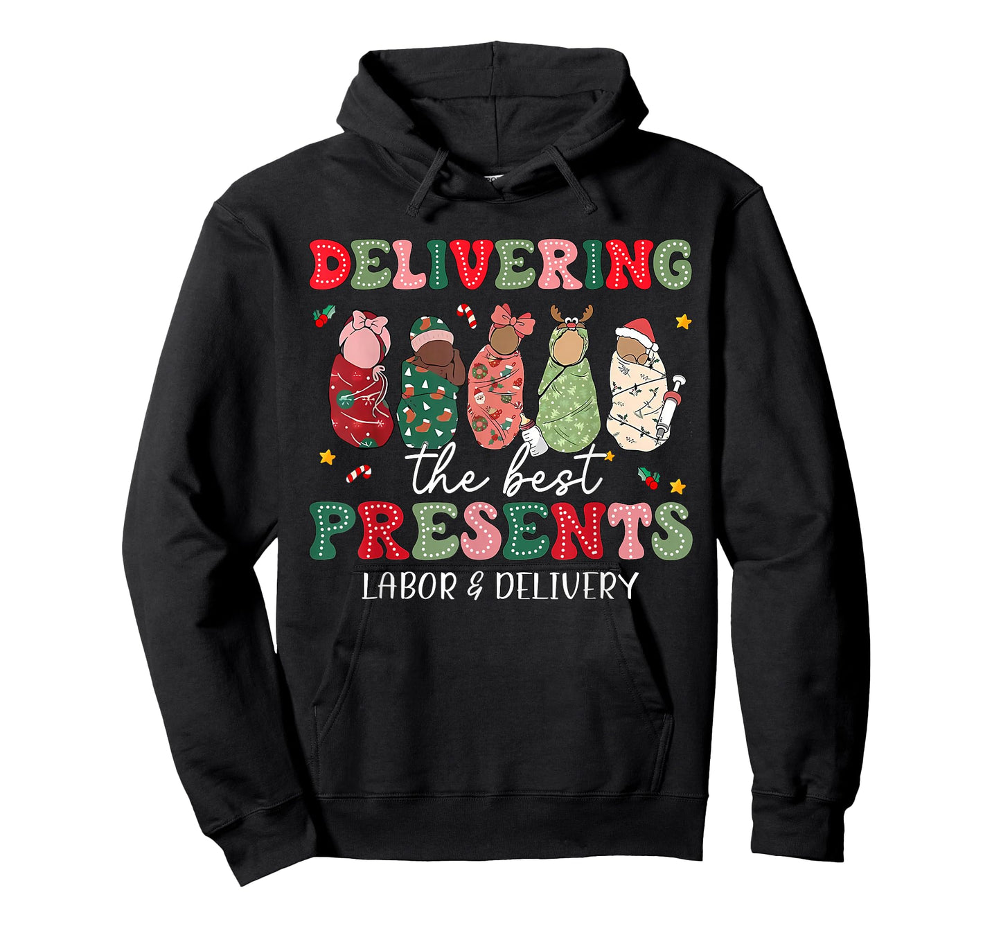 Delivering The Best Presents Labor Delivery Nurse Christmas T-Shirt