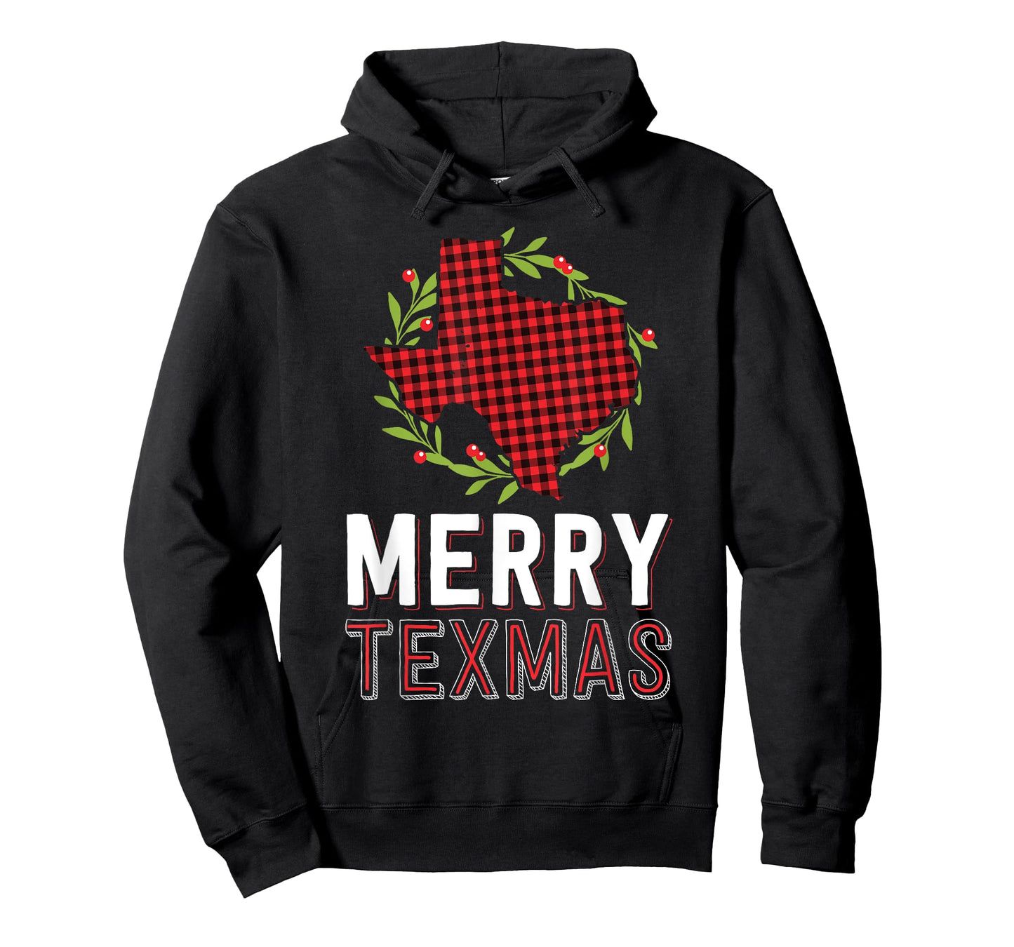 Merry Texmas Texas Yall Red Buffalo Plaid Family Christmas T-Shirt