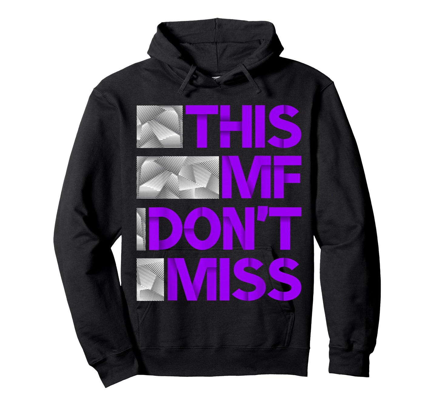Purple This MF Don't Miss Purple Color Graphic T-Shirt