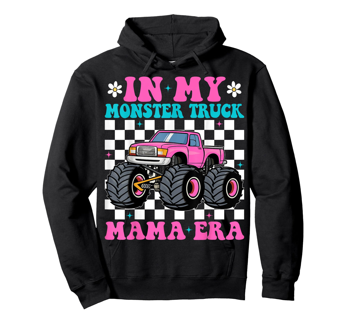 Groovy In My Monster Truck Mama Era Monster Truck Mom T-Shirt