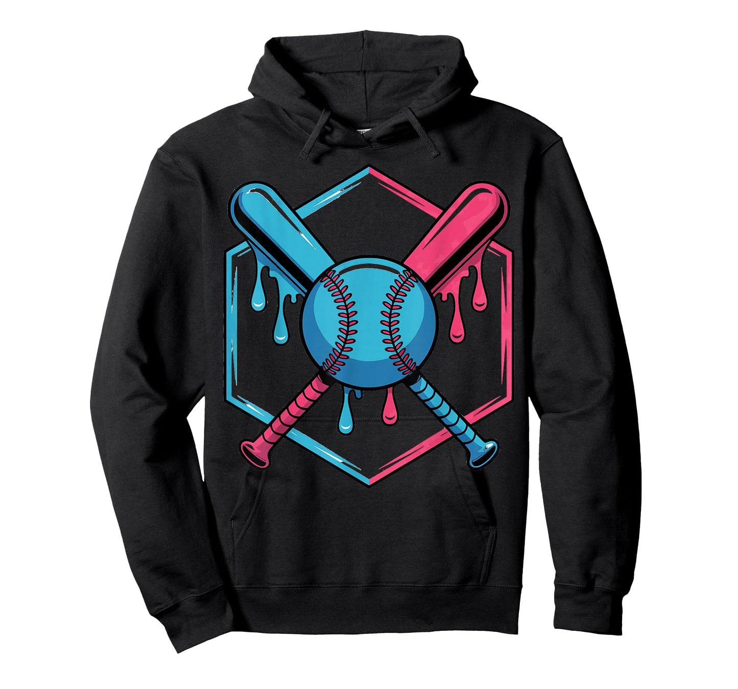 Baseball Drip For Boys Ice Cream Drip Youth Boys Baseball T-Shirt