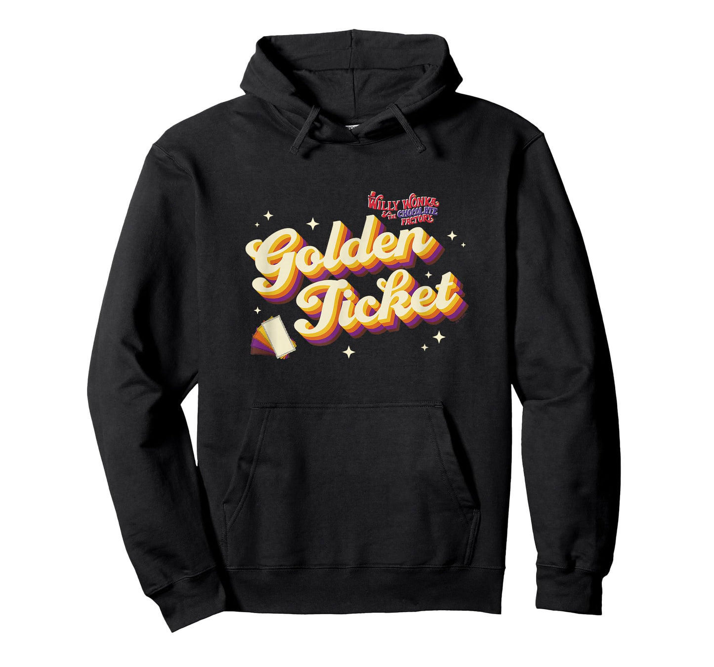 Willy Wonka & The Chocolate Factory Golden Ticket Retro Logo T-Shirt