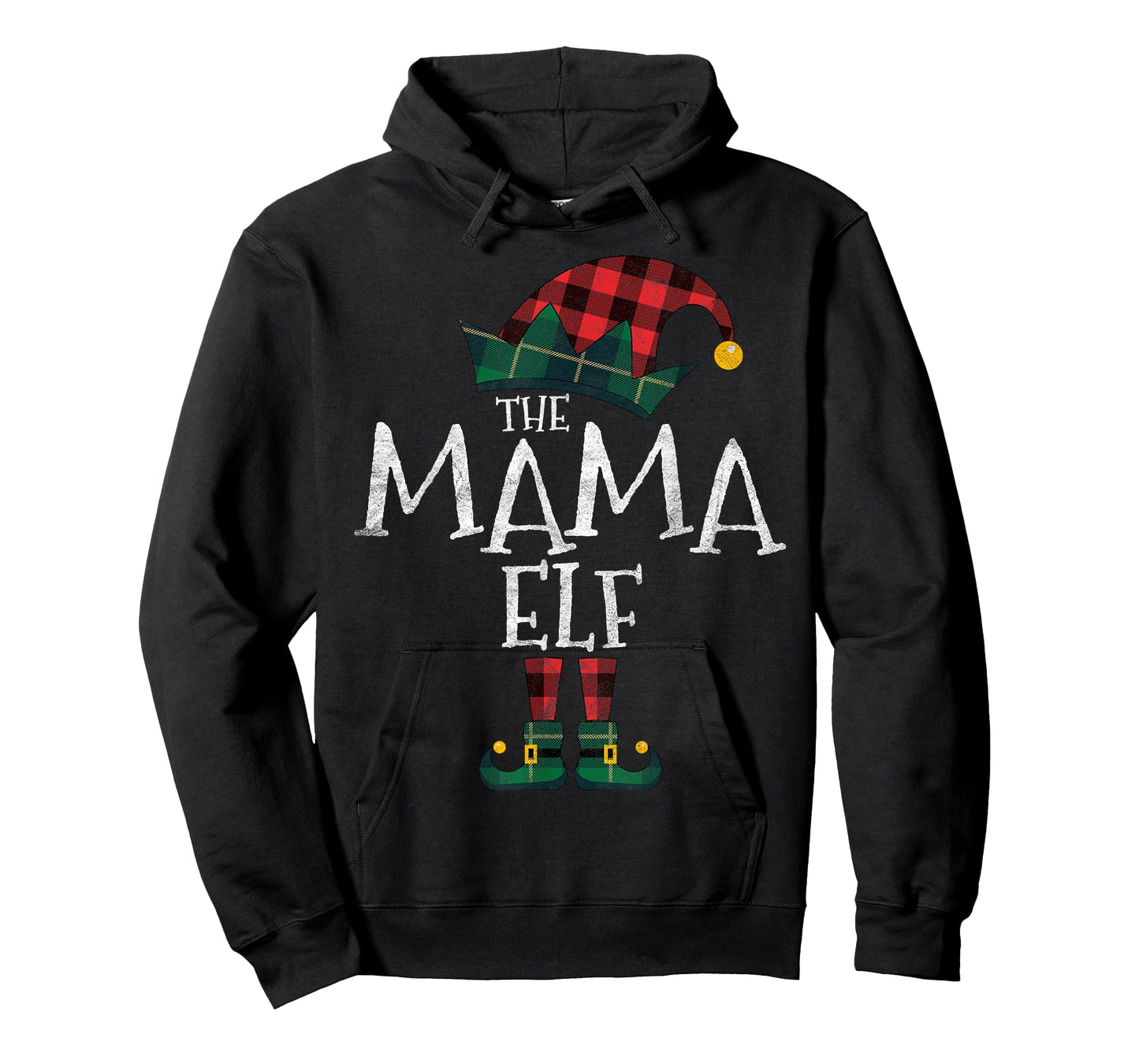 The Mama Elf Matching Family Group Gift Funny Christmas Xmas T-Shirt