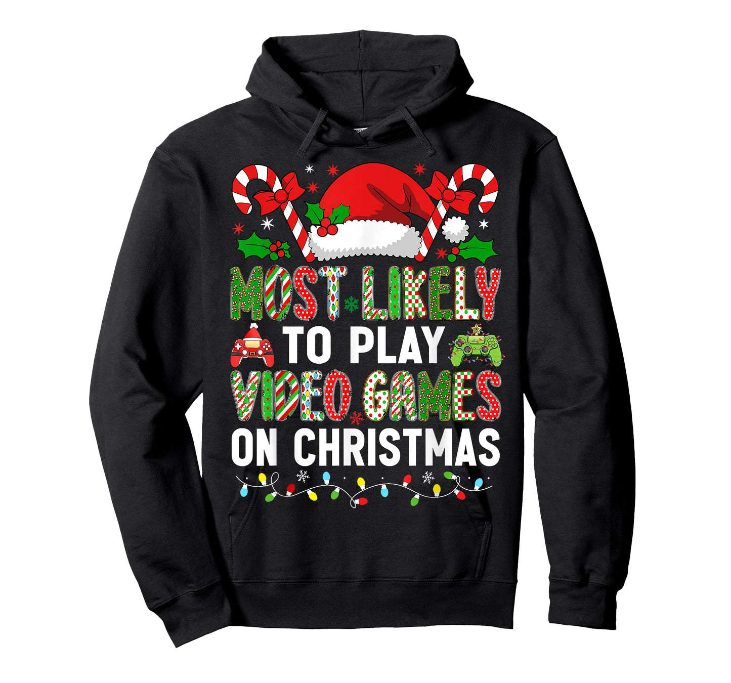 HUGvyn Christmas: Most Likely To Play Video Games Gamer Boys T-Shirt