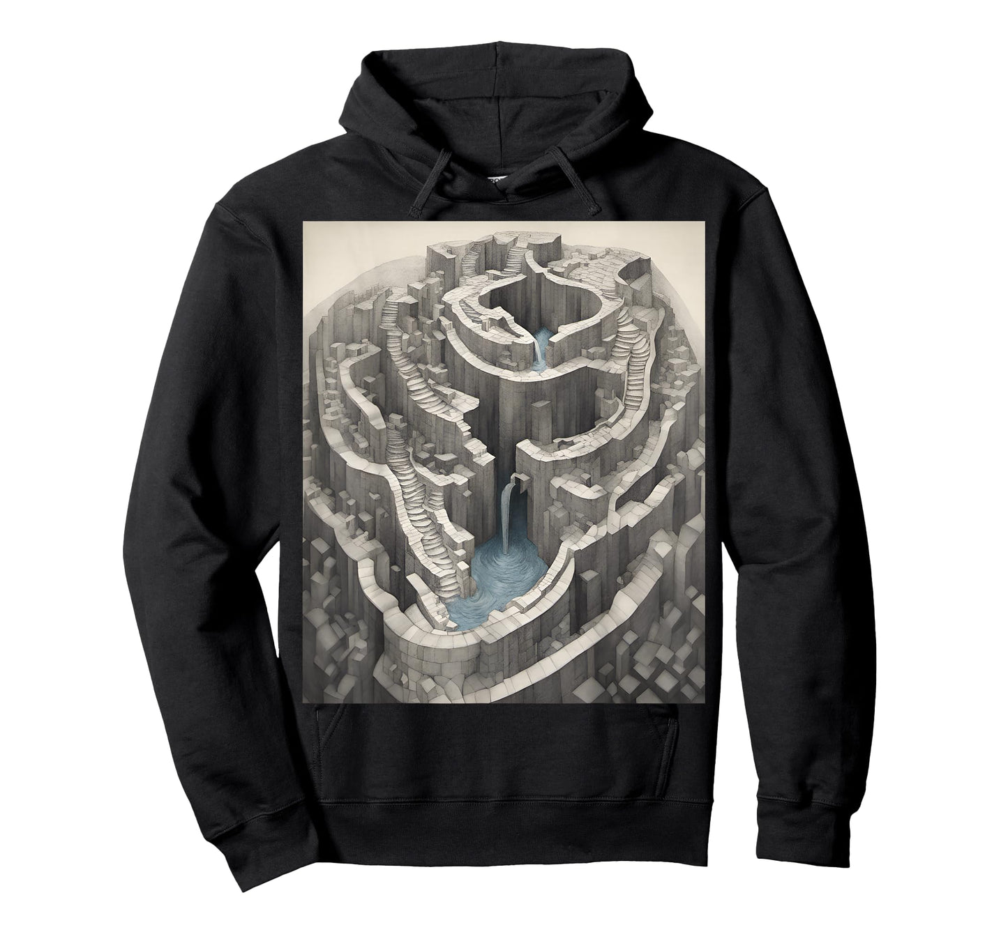 Infinite Waterfall Escher Illusion T-Shirt