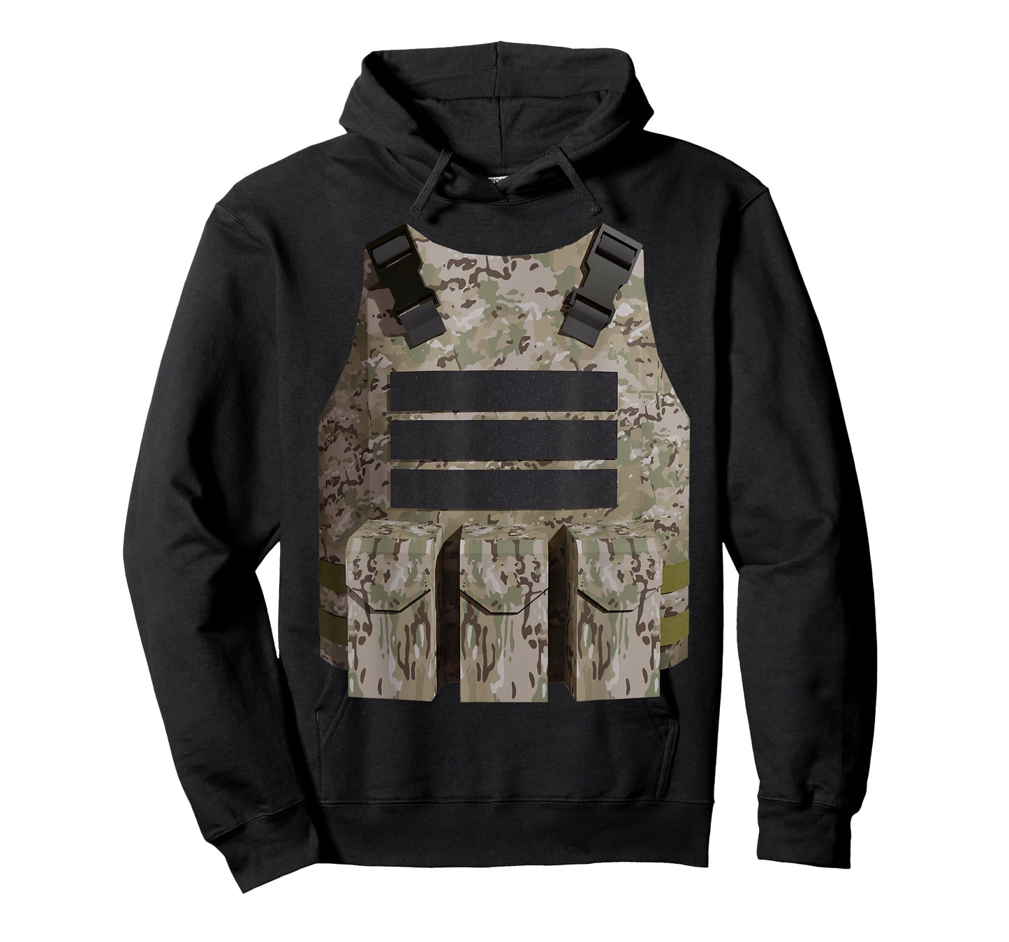 Faux Bulletproof Vest Gamer Costume Desert Camo version T-Shirt