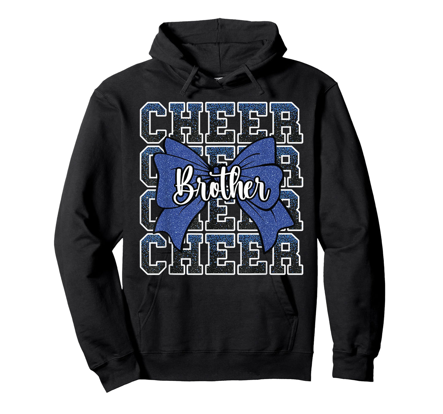 Cheer Brother Bow Sport Cheerleader Cheerleading Blue T-Shirt