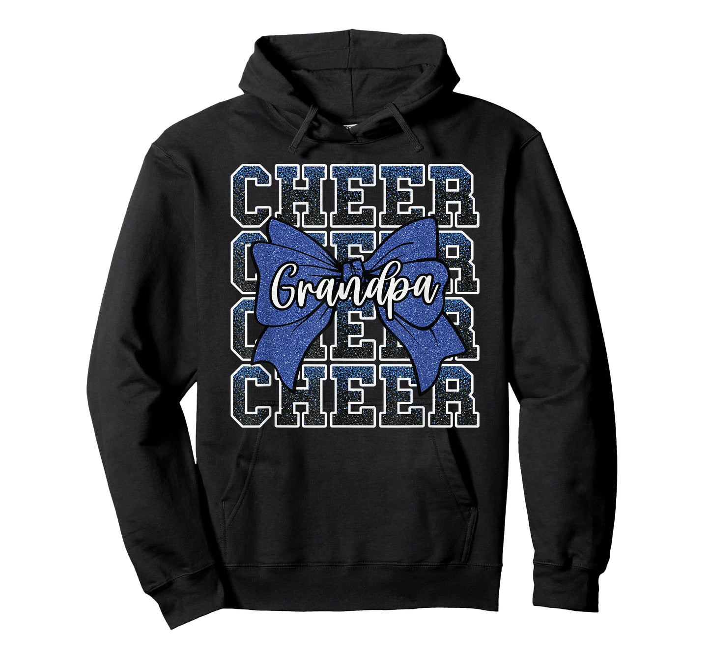 Cheer G-Pa Grandpa Bow Sport Cheerleader Cheerleading Blue T-Shirt