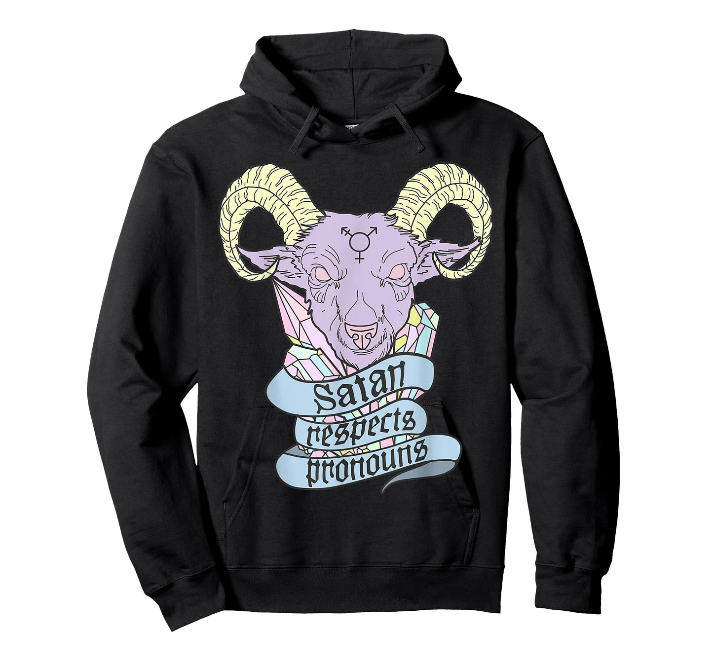 Satan Respects Pronouns Goat T-Shirt