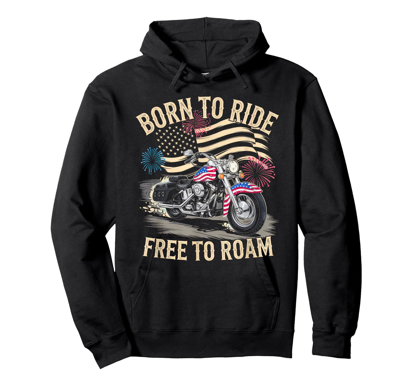 American Flag Motorcycle Tshirt USA Flag Biker Retro T-Shirt