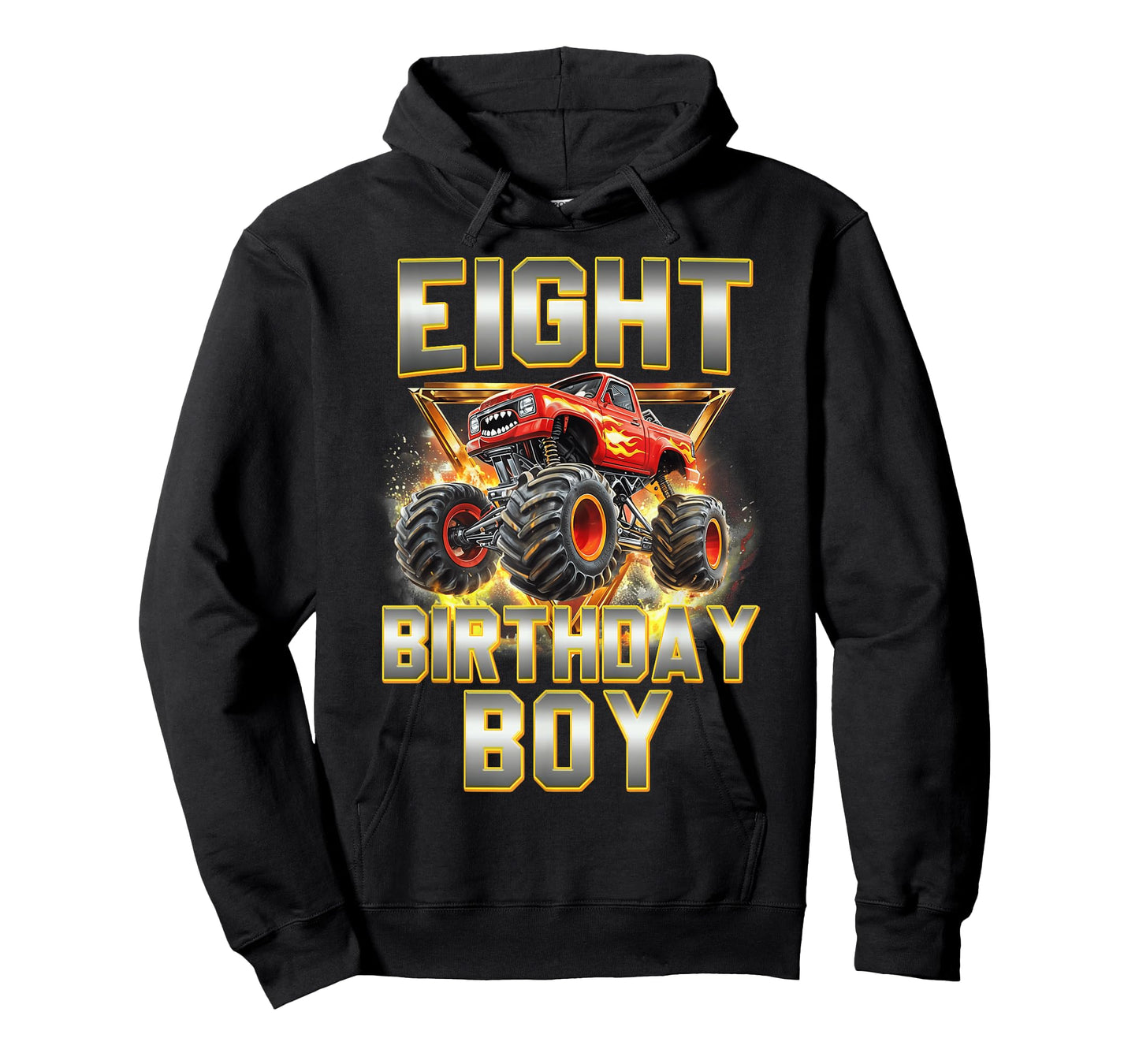 I'm Eight Year Old 8th Birthday Boy Monster Truck Are My Jam T-Shirt