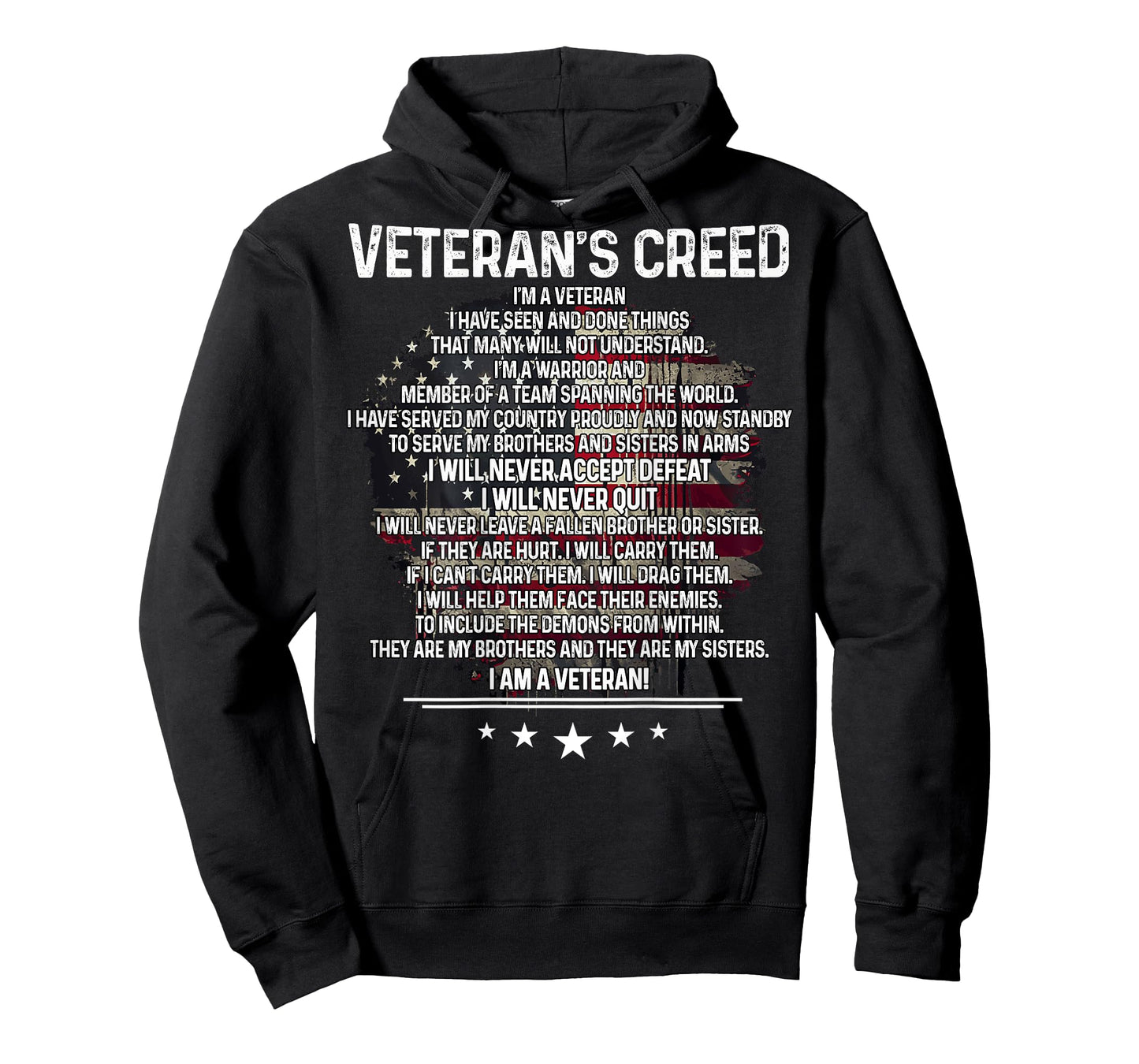 Veteran's creed I'm a veteran Shirt Veteran American Flag T-Shirt