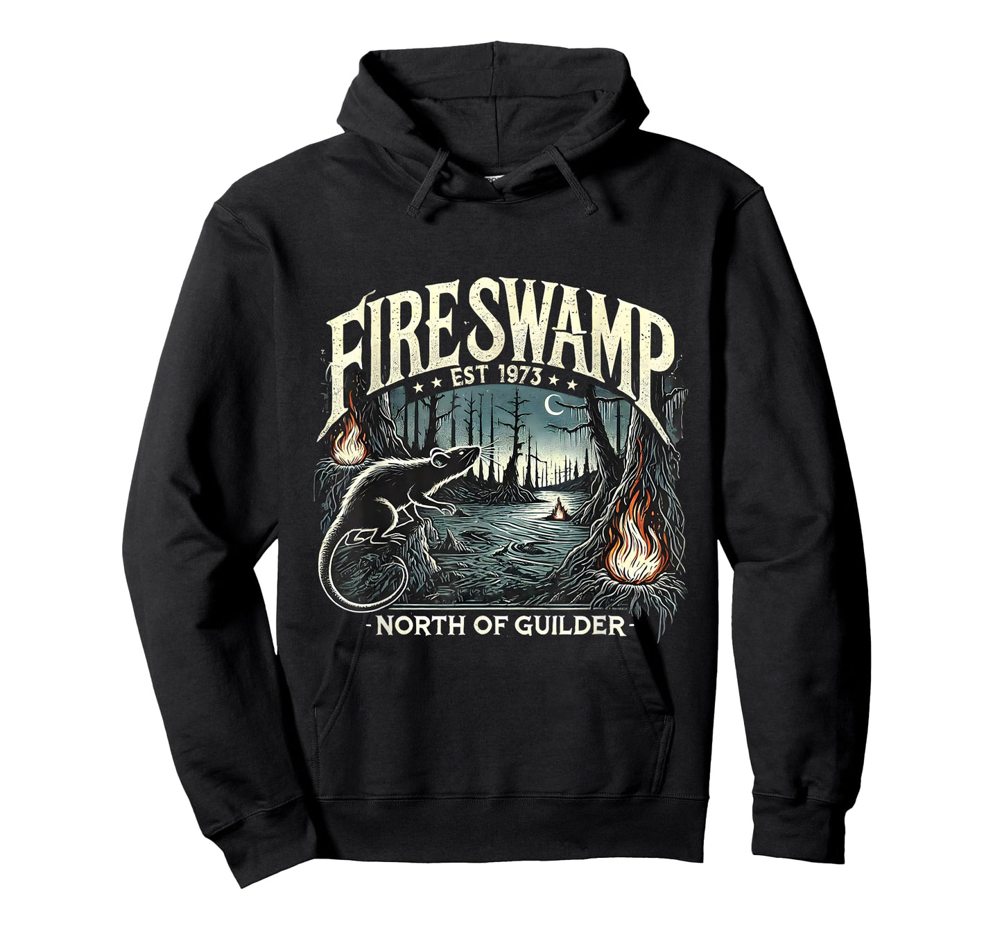 Fantasy Adventure Fire Swamp Retro Wilderness T-Shirt