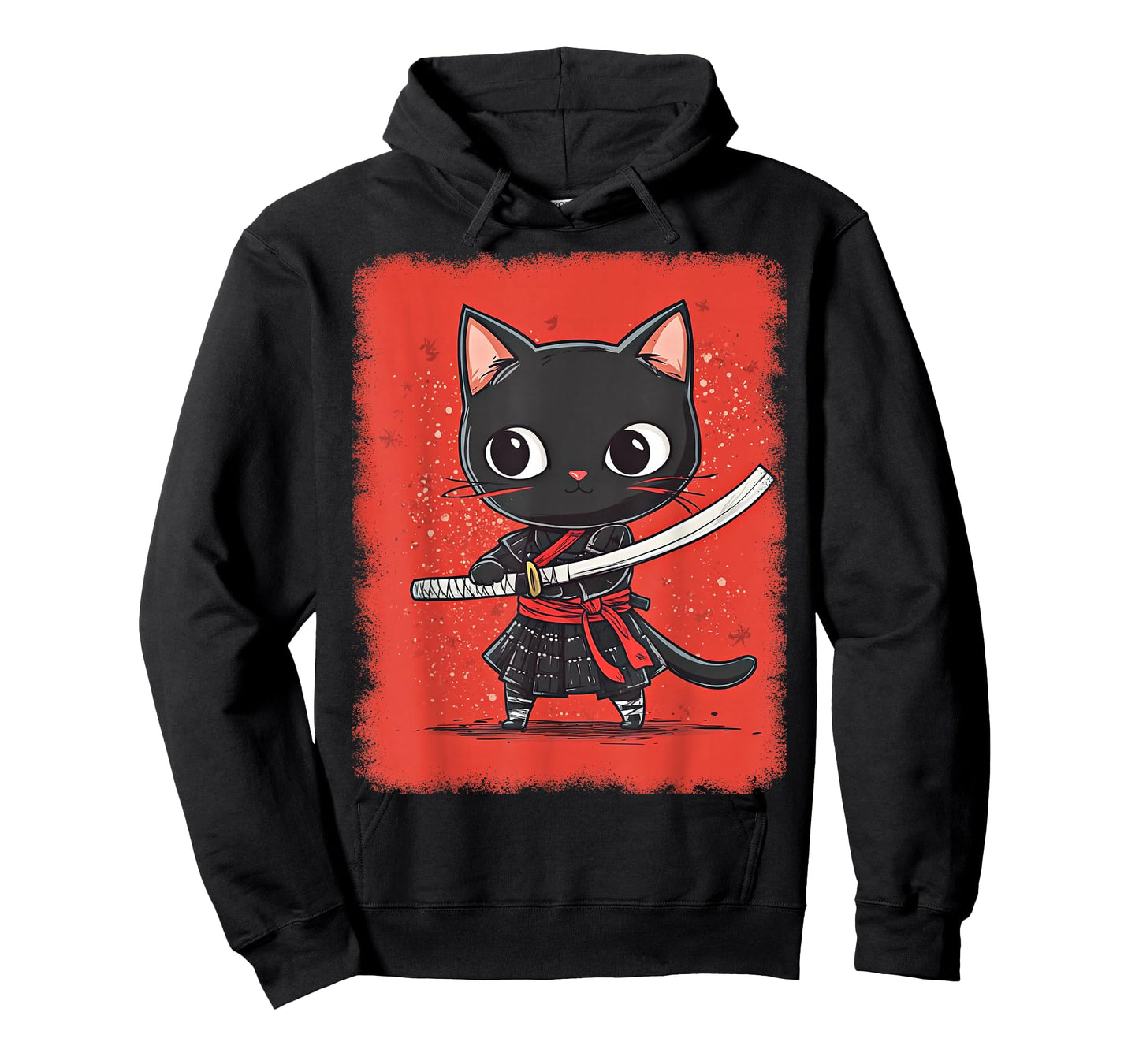 Japanese Samurai Kitten Kawaii Ninja Cat T-Shirt