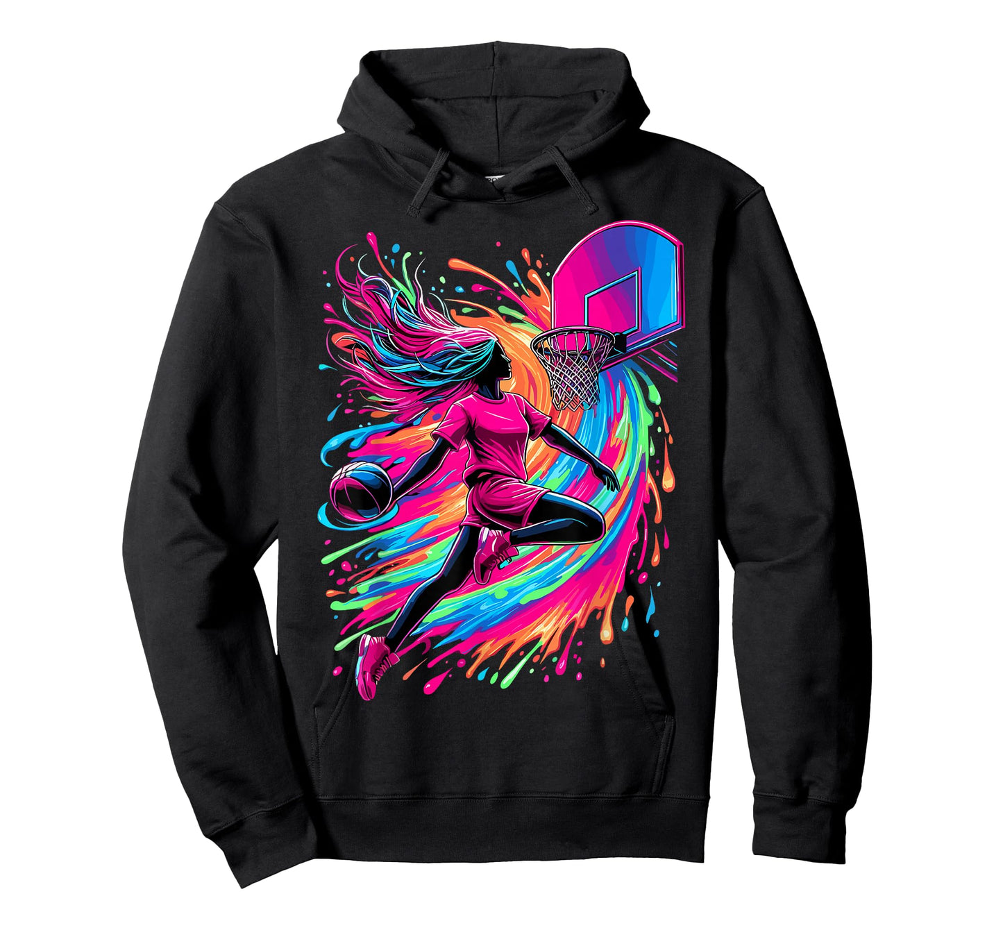 Basketball Girl Colorful T-Shirt