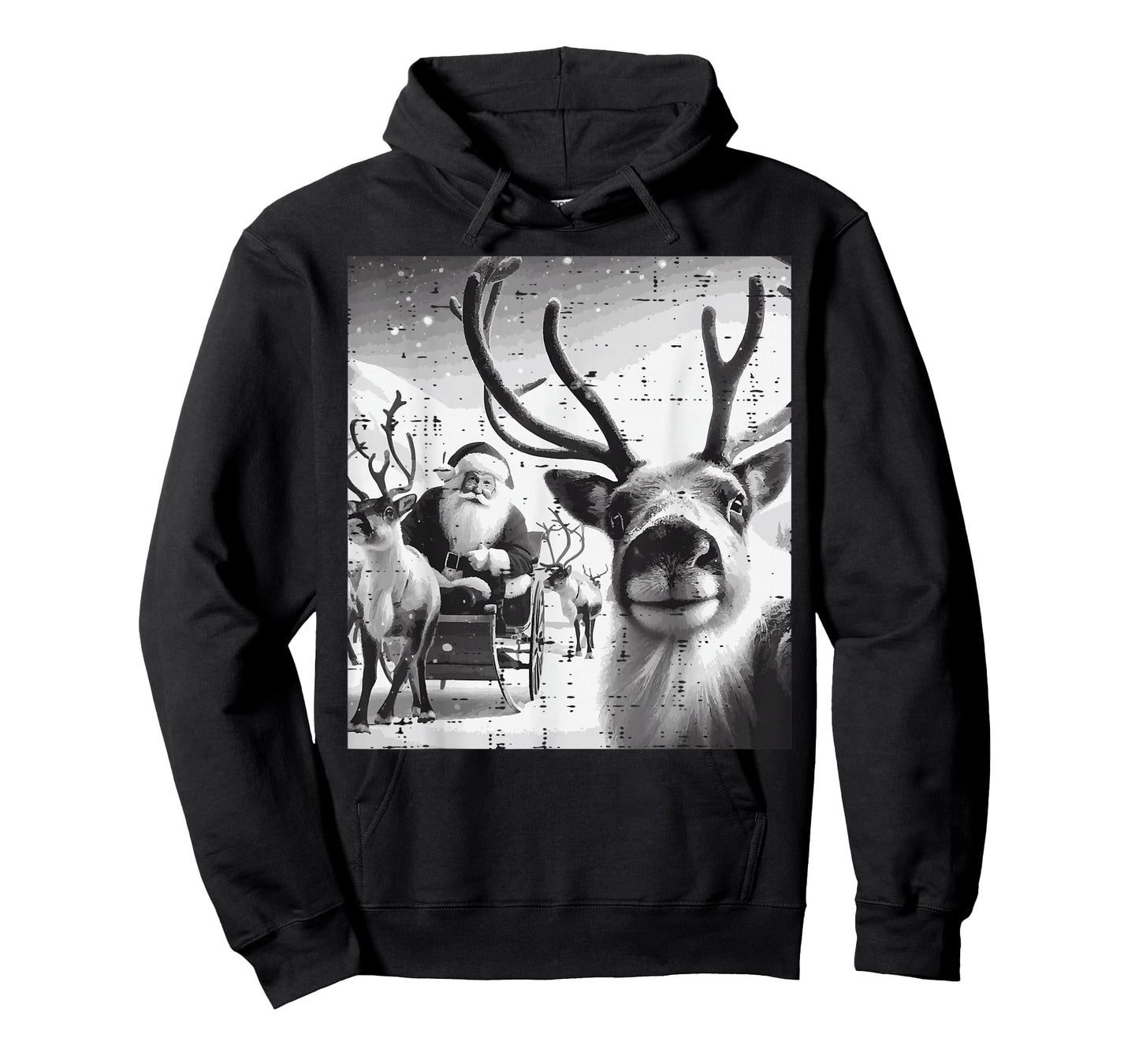 Christmas Reindeer Santa Selfie Funny Xmas Men Women Kids T-Shirt