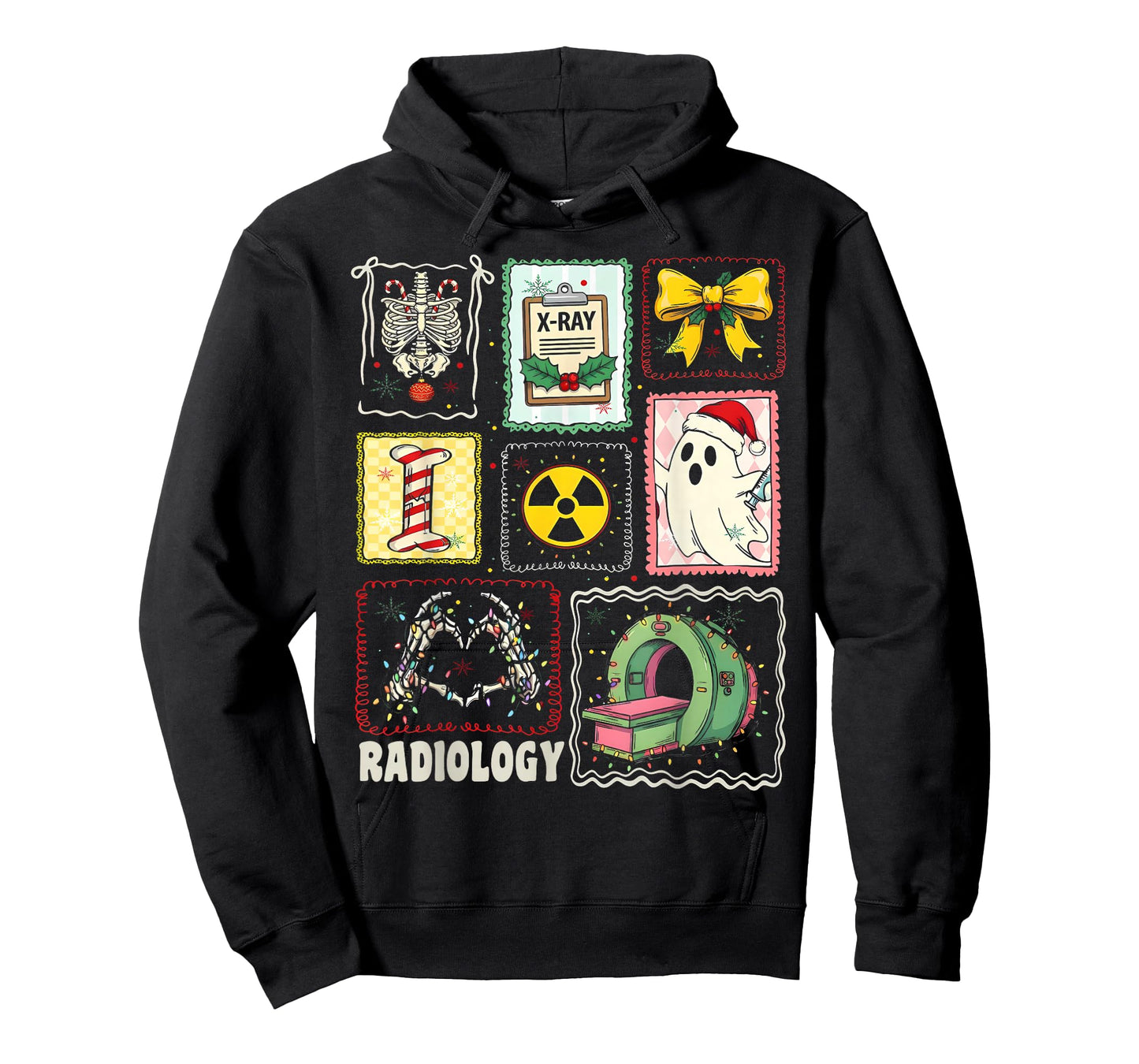 Stamp Ghost Xray Tech Radiology Squad Rad Tech Christmas T-Shirt