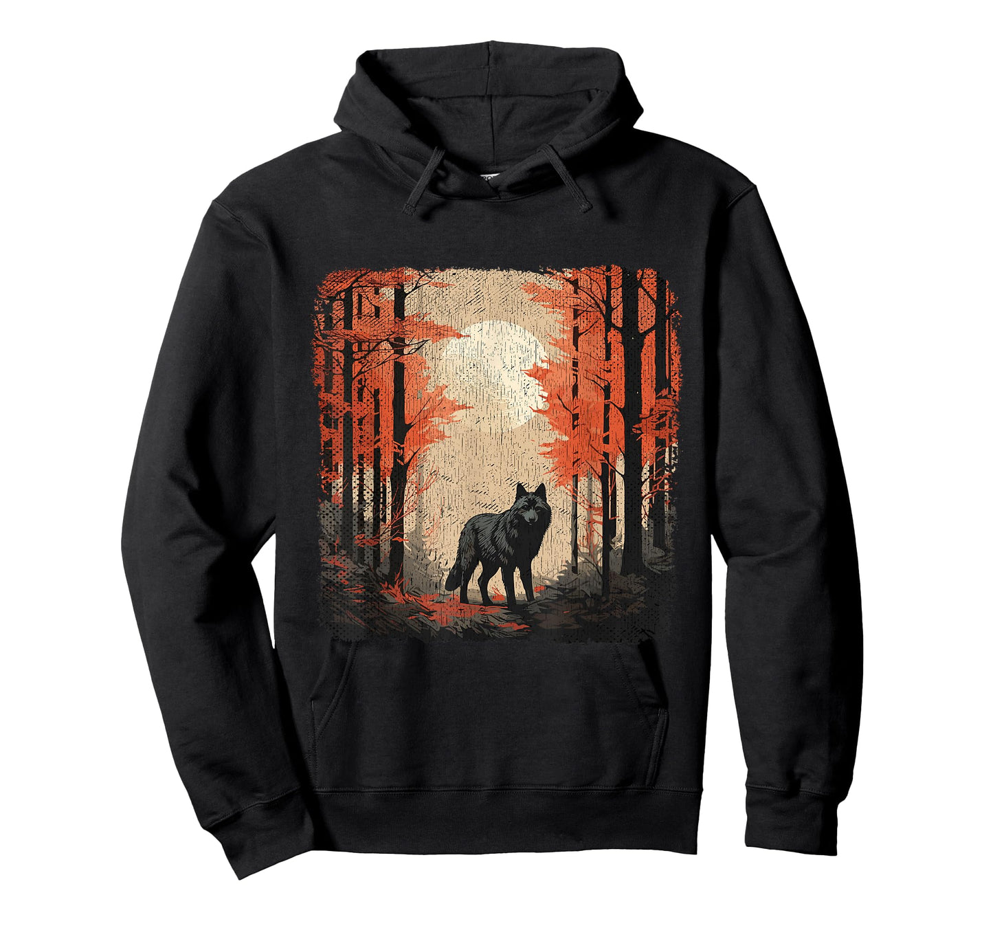 Nature Forest Women Landscape Men Children Full Moon Wolf T-Shirt