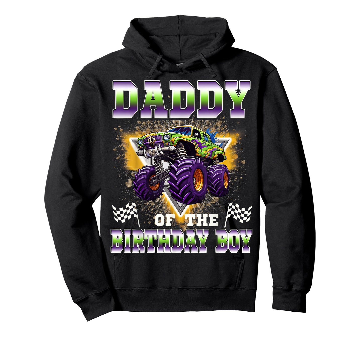 Daddy of The Birthday Boy Monster Truck Birthday Family T-Shirt
