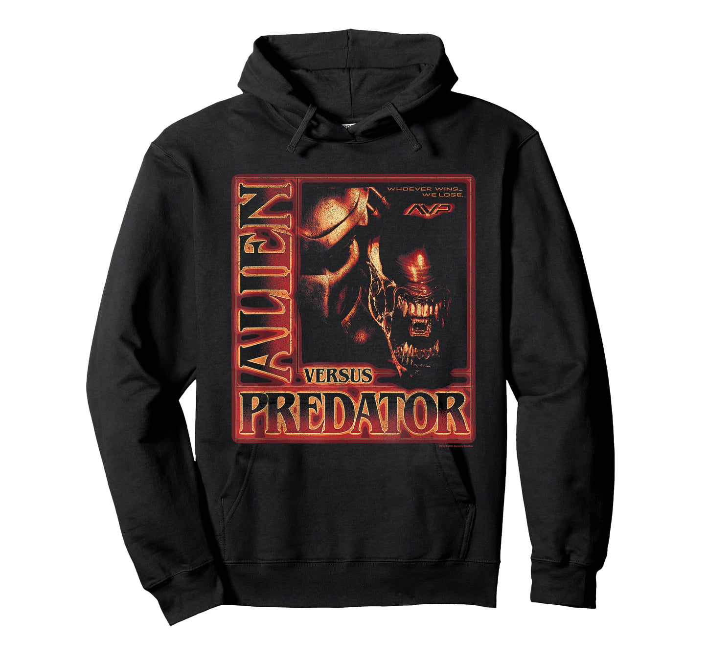 Alien Vs Predator Whoever Wins We Lose Vintage Chest Poster T-Shirt