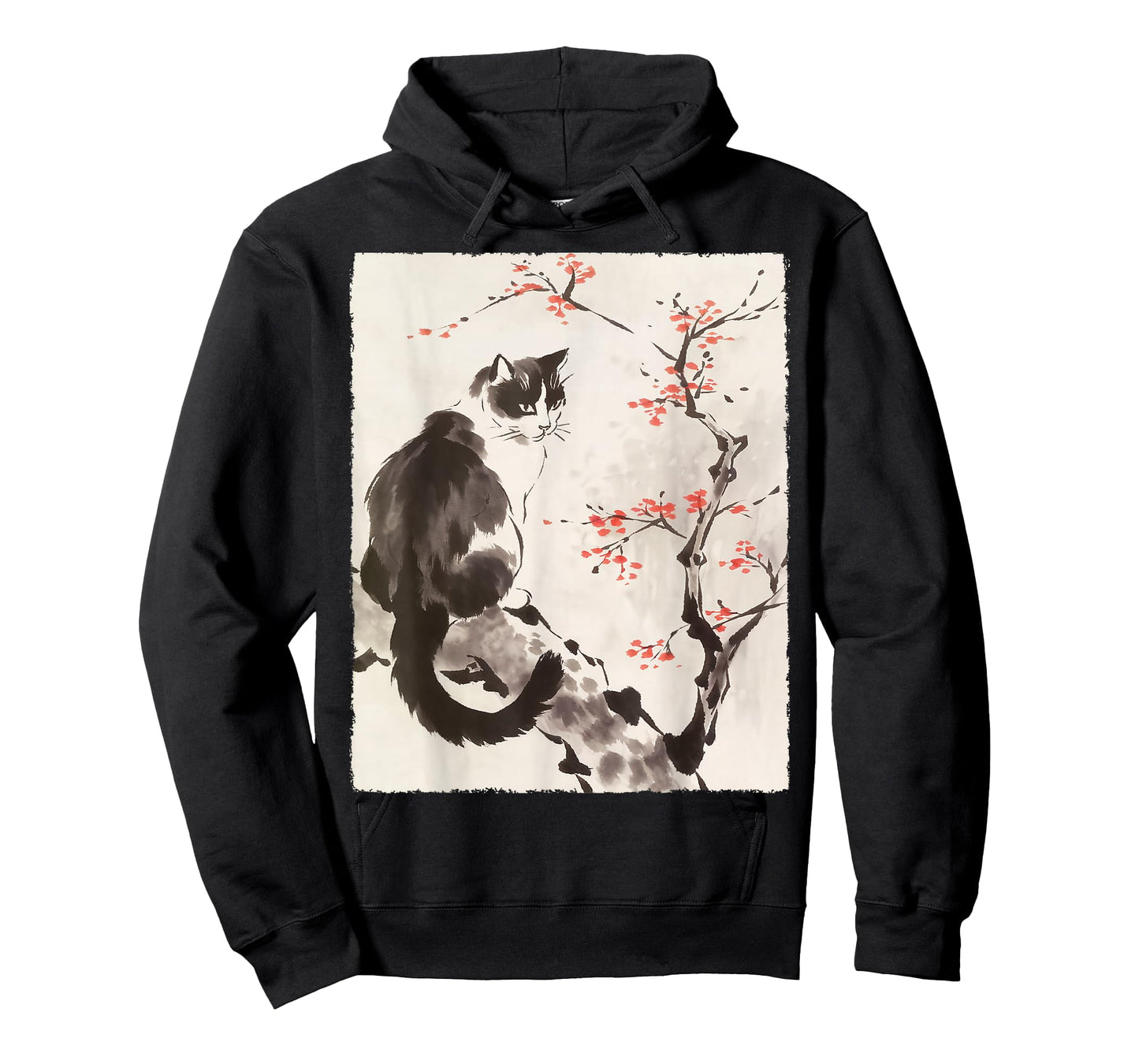 Cat Japanese Art Sakura Cherry Blossom Gifts for Men Women T-Shirt