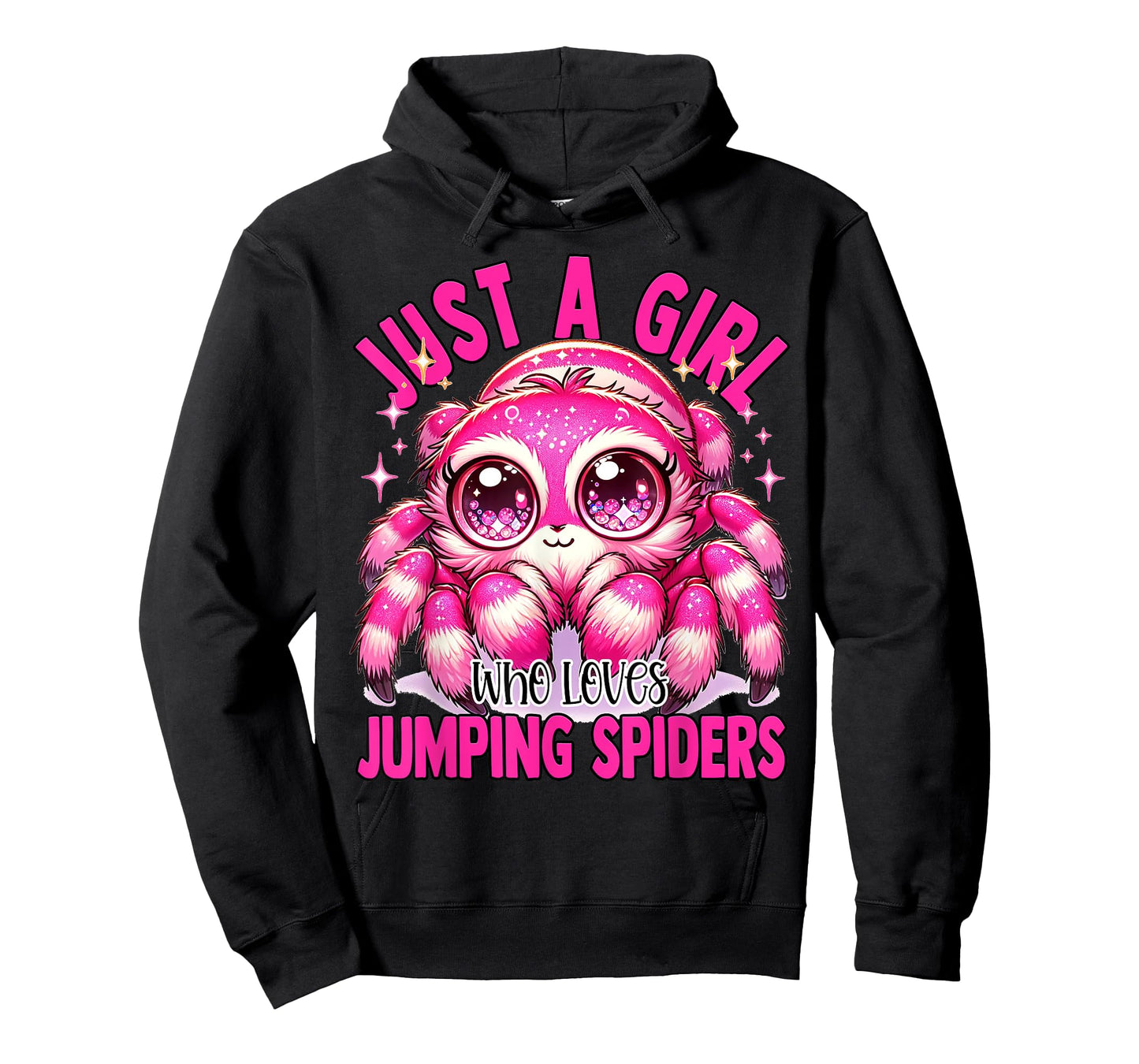 Just a Girl Who Loves Jumping Spiders Kids Pink Salticidae T-Shirt