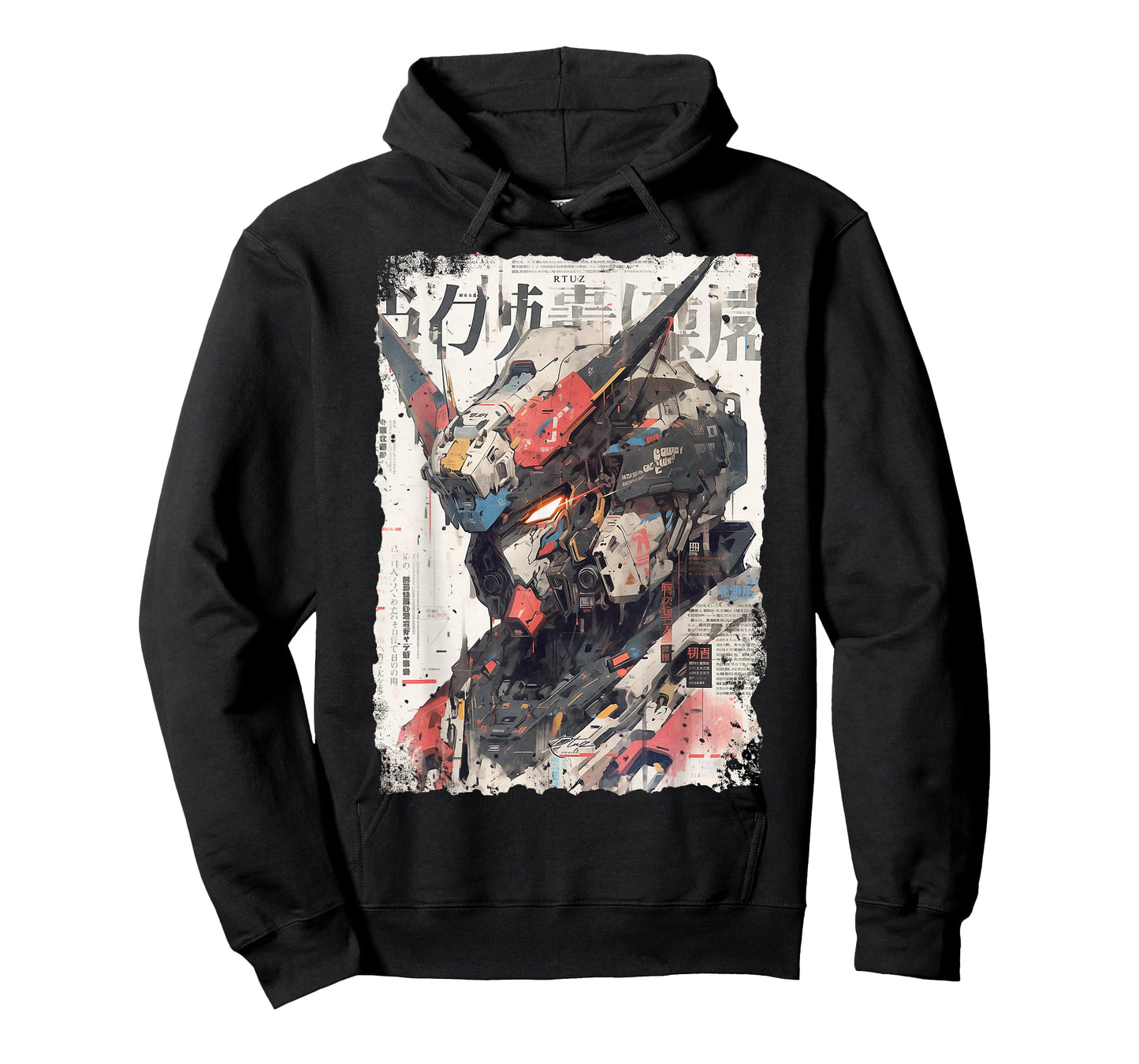 Cyberpunk Japanese cyborg futuristic robot T-Shirt, Small