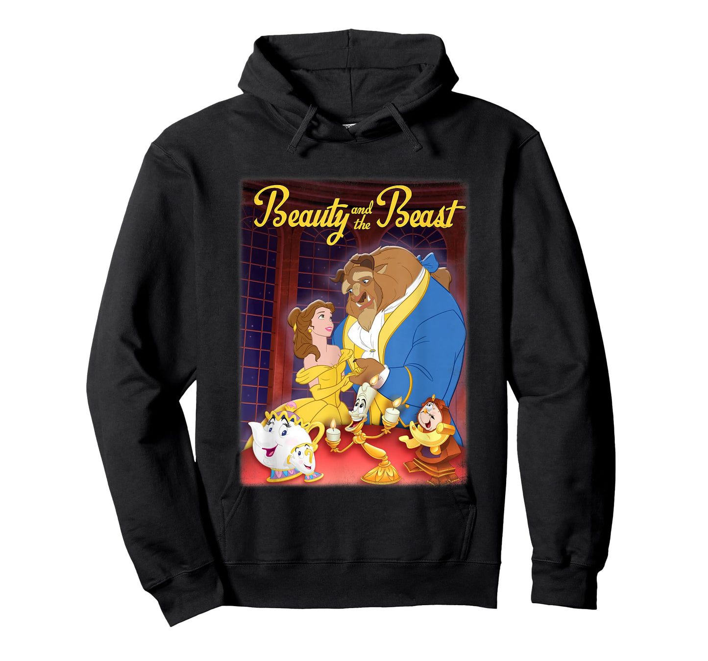 Disney Beauty and The Beast Distressed Movie Poster T-Shirt