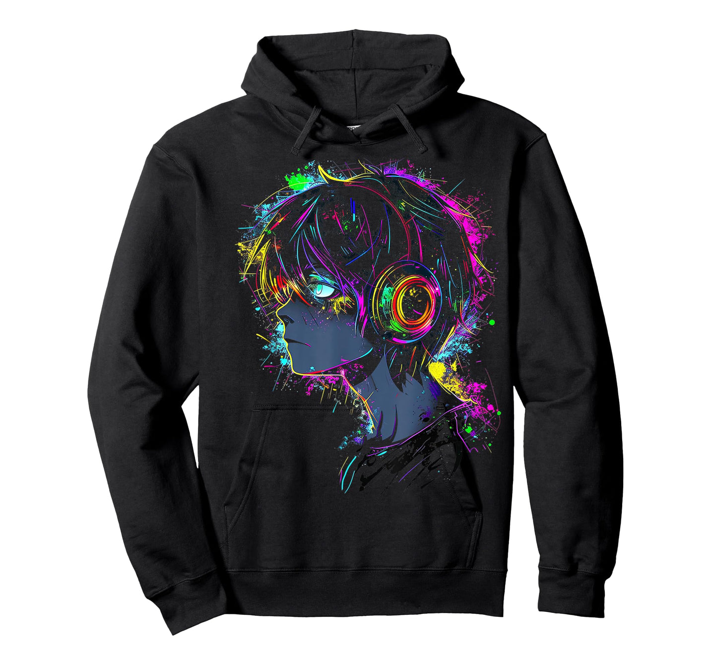 Anime Manga Graphic Headphone Illustration Anime T-Shirt
