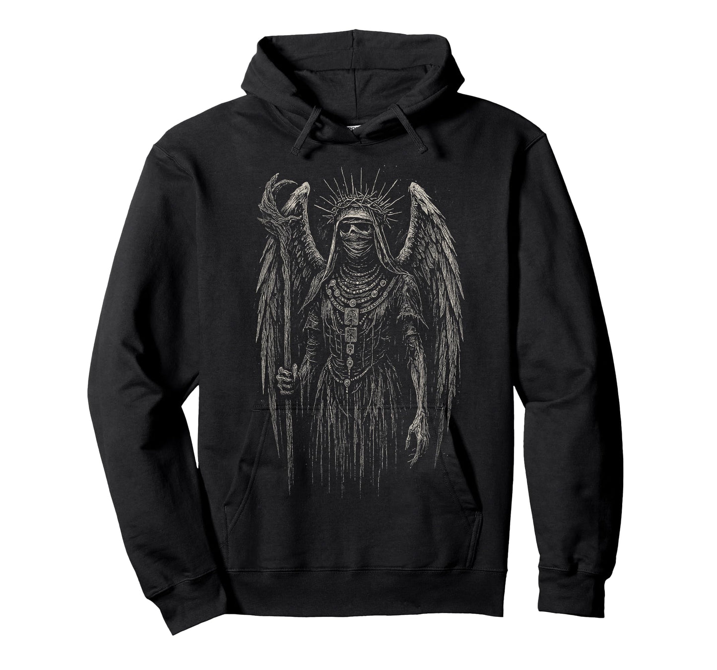 Dark Skeleton Angel Demon Wings Goth Fallen Horror Fantasy T-Shirt