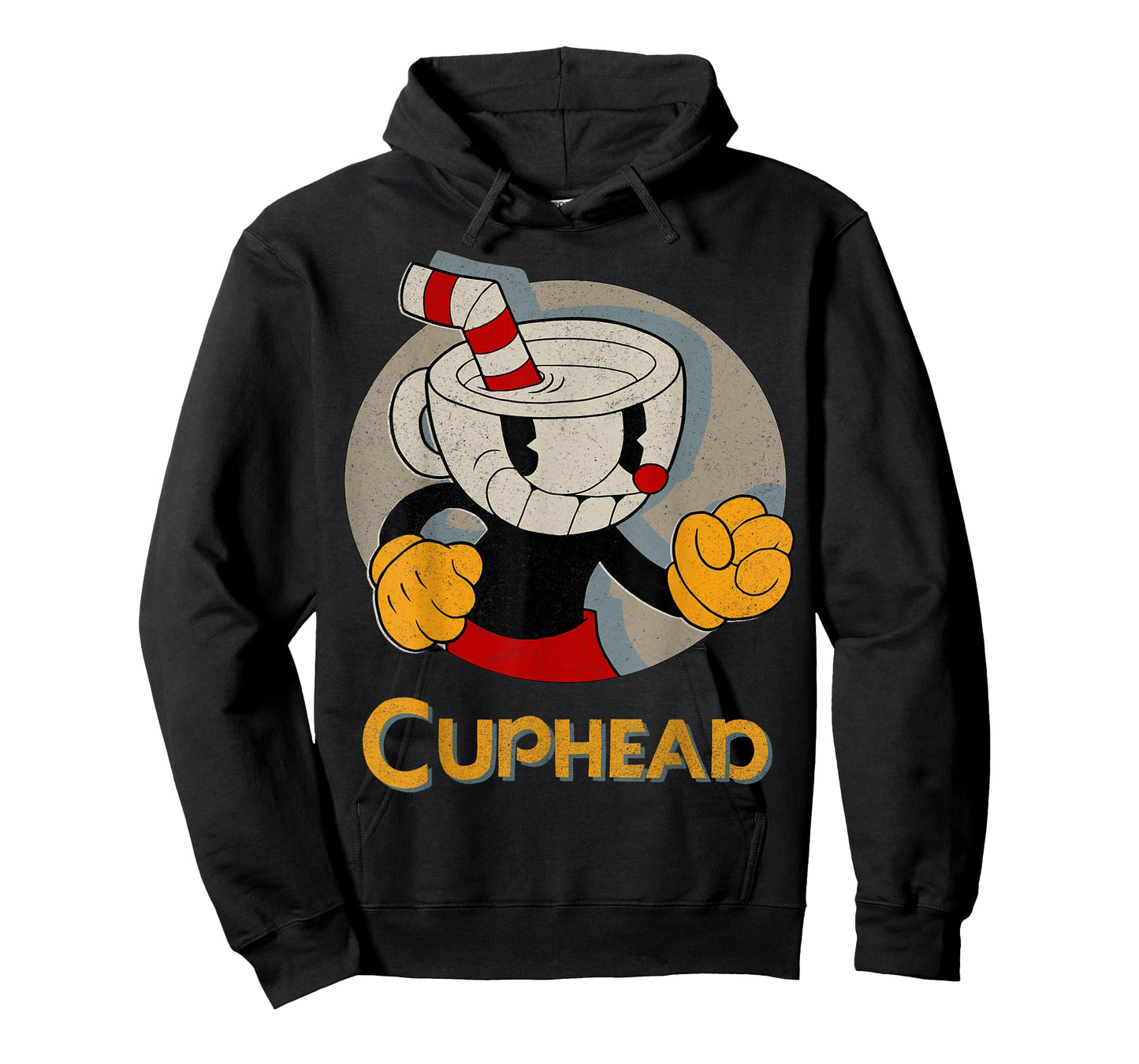 Cuphead Circle Shadow Profile Vintage T-Shirt