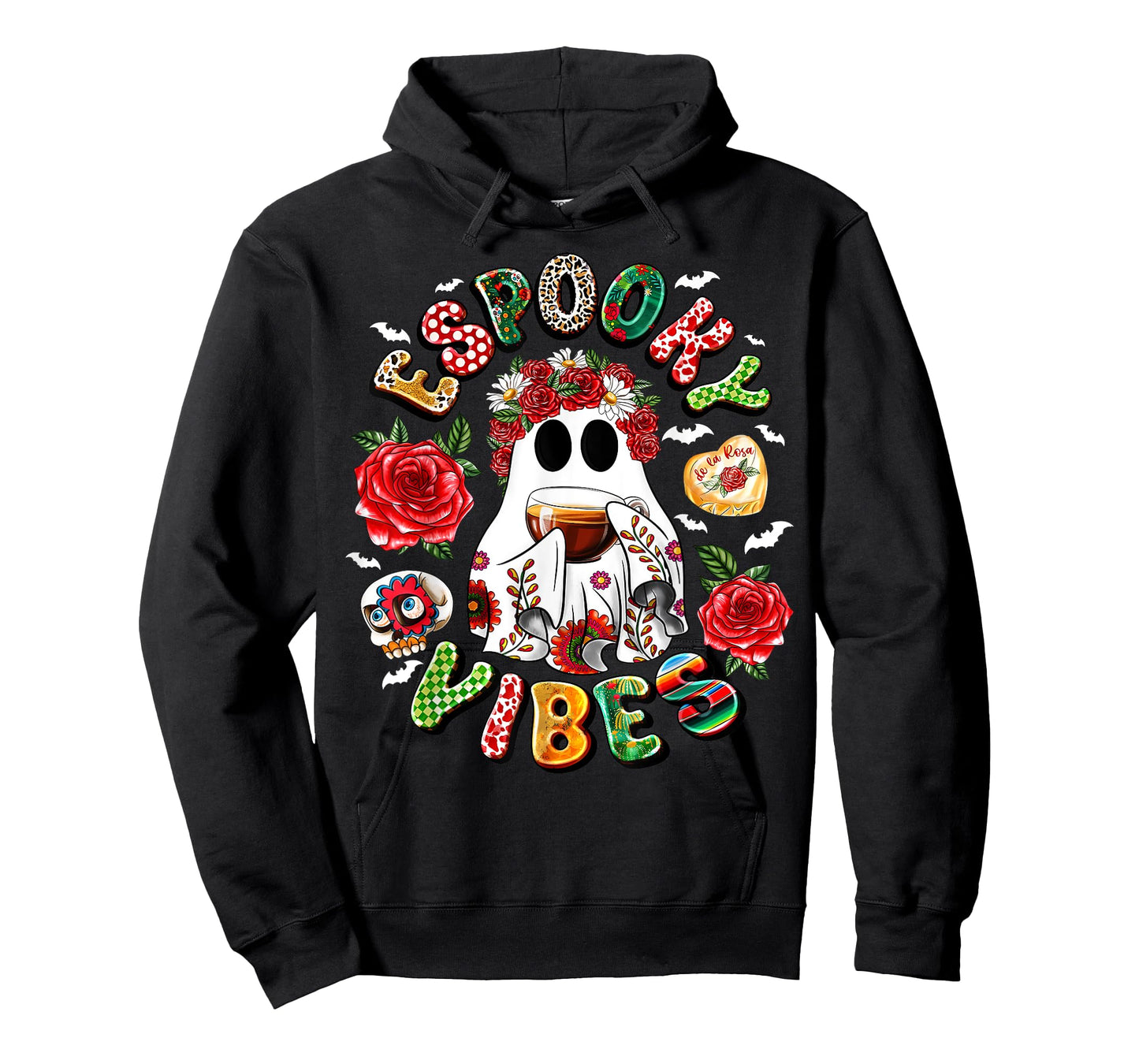 Mexican Ghost Espooky Vibes Pantasmas Conchas And Cucuys T-Shirt