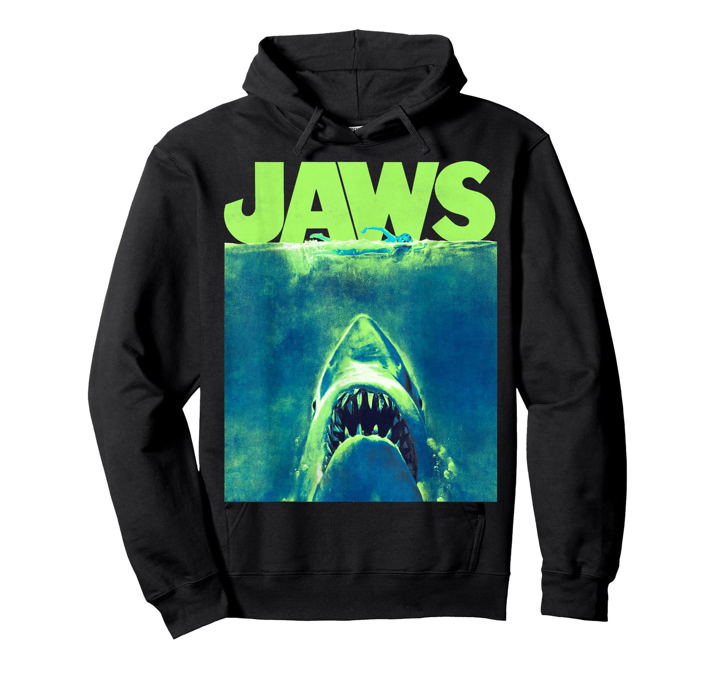 Jaws Surfacing Neon Poster Logo T-Shirt Small